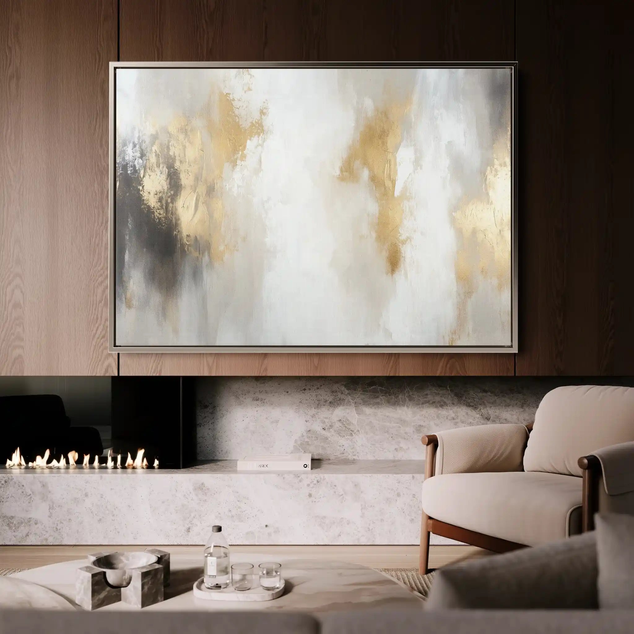 Abstract Canvas Wall Art WAD520-A 90 x 60 cm / Stretched on hidden frame