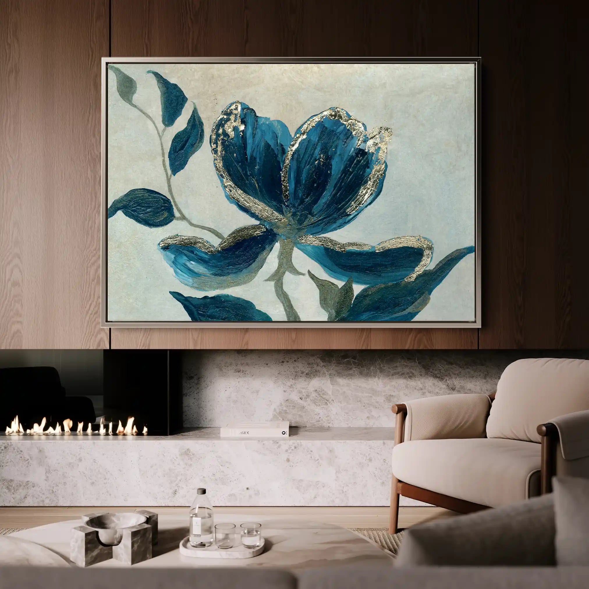 Floral Canvas Wall Art WAD522-F 90 x 60 cm / Stretched on hidden frame