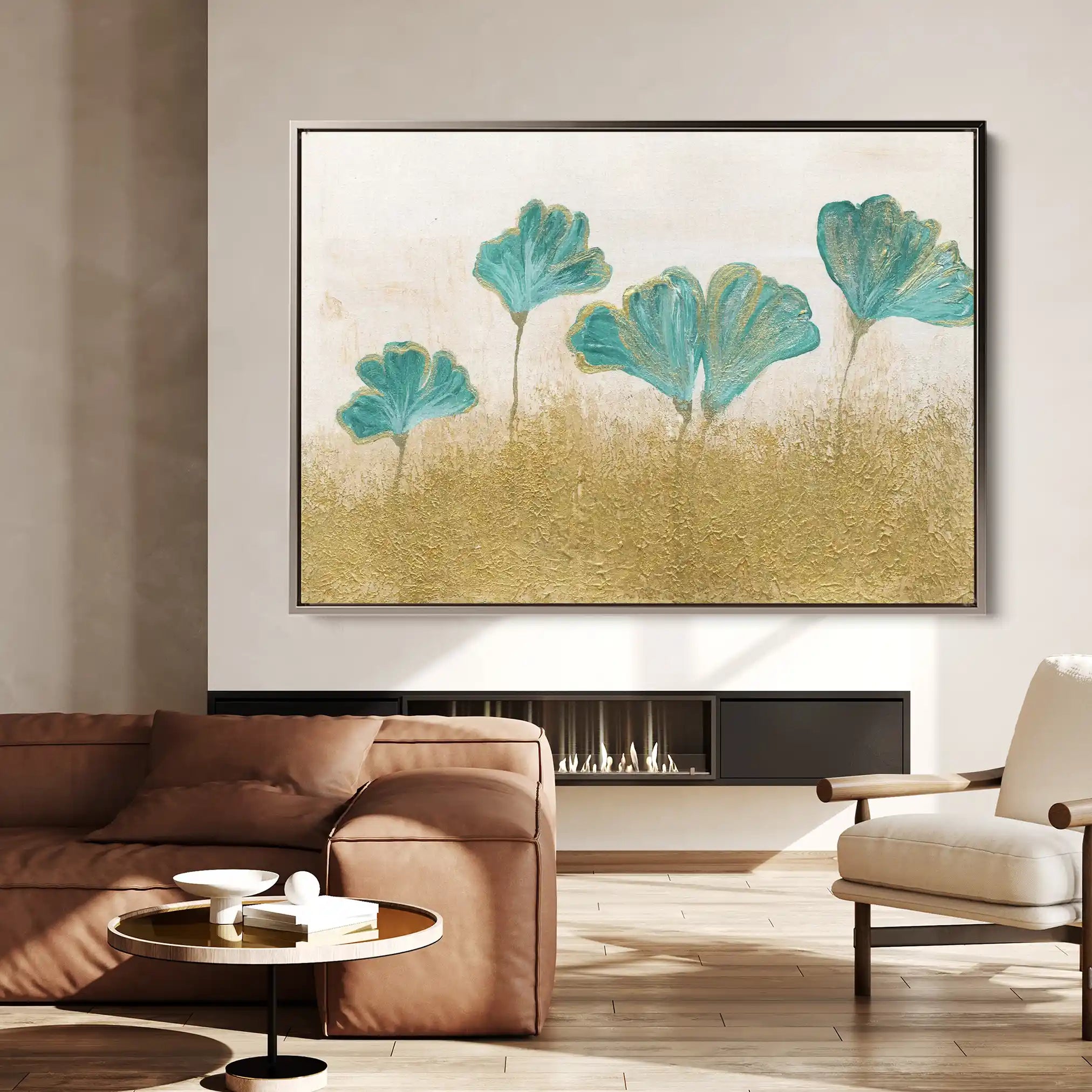 Floral Canvas Wall Art WAD523-F 90 x 60 cm / Stretched on hidden frame