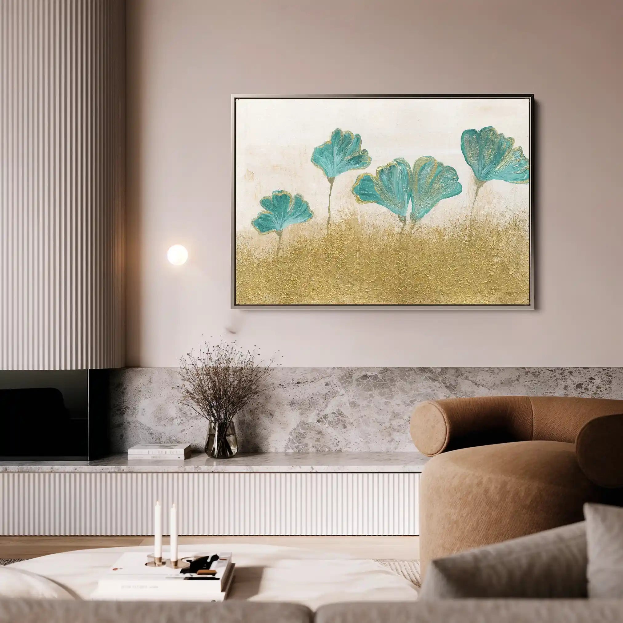 Floral Canvas Wall Art WAD523-F 90 x 60 cm / Stretched on hidden frame