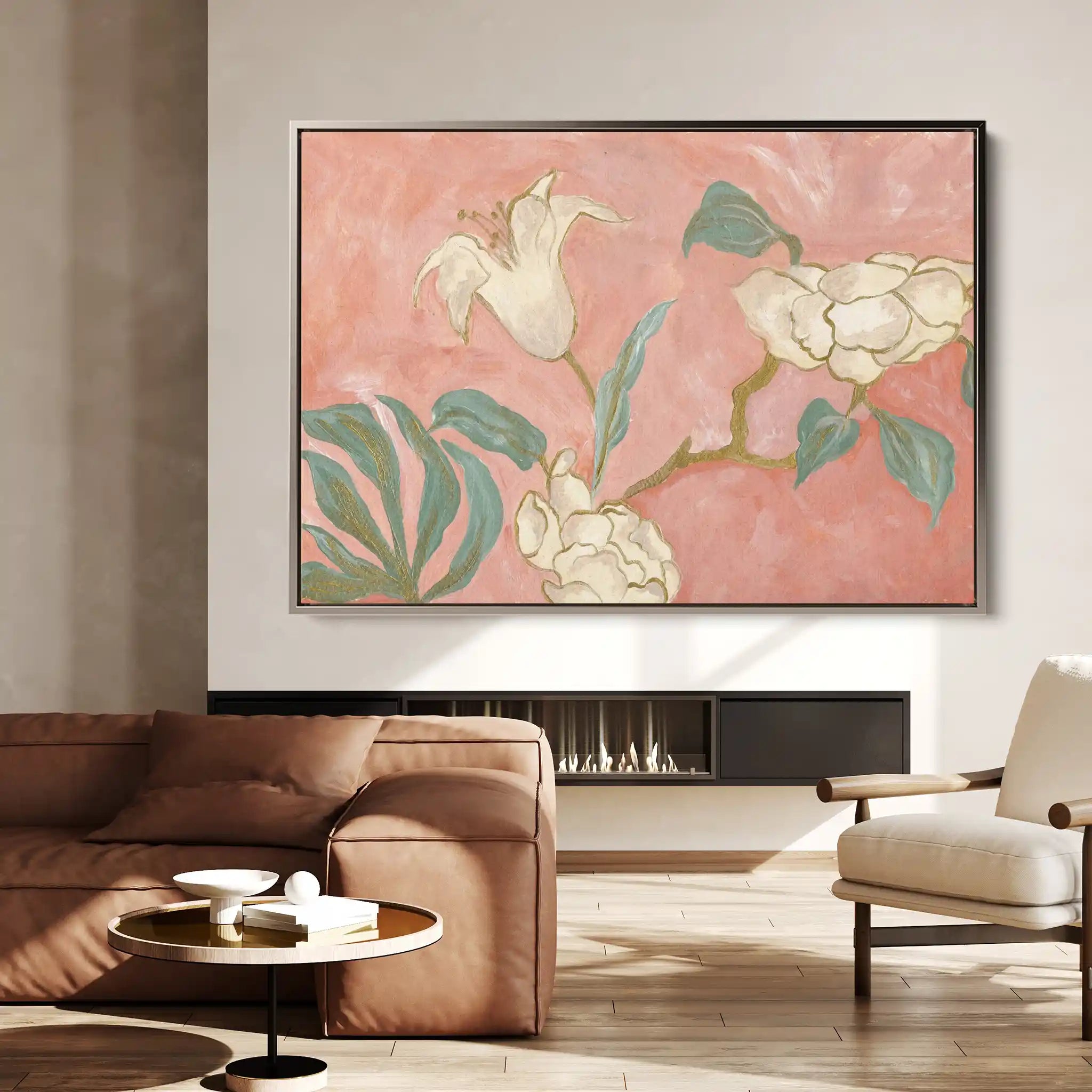 Floral Canvas Wall Art WAD524-F 90 x 60 cm / Stretched on hidden frame