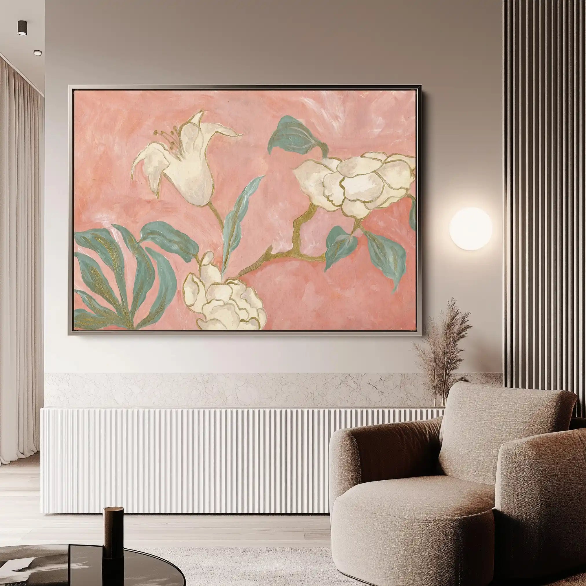 Floral Canvas Wall Art WAD524-F 90 x 60 cm / Stretched on hidden frame