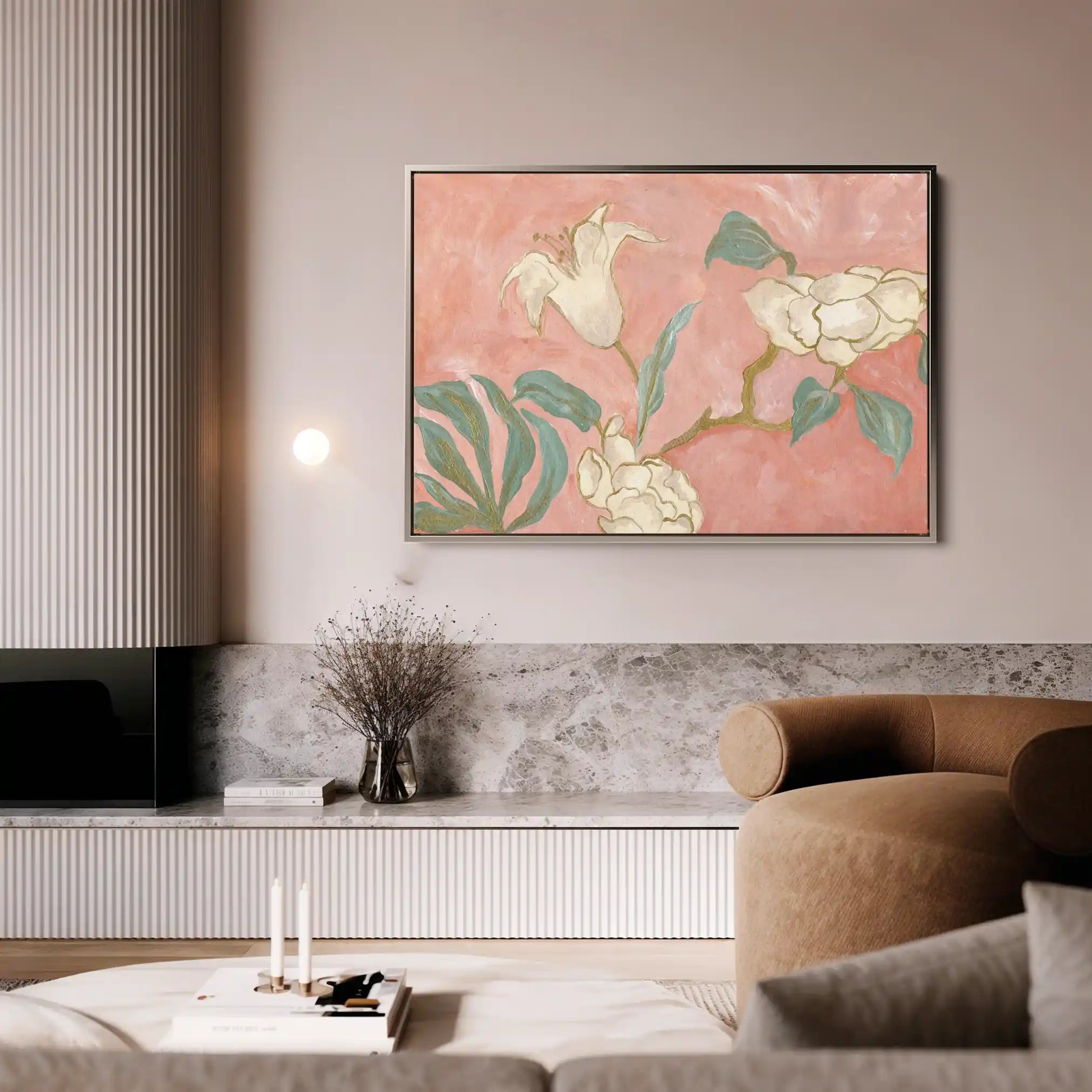 Floral Canvas Wall Art WAD524-F 90 x 60 cm / Stretched on hidden frame
