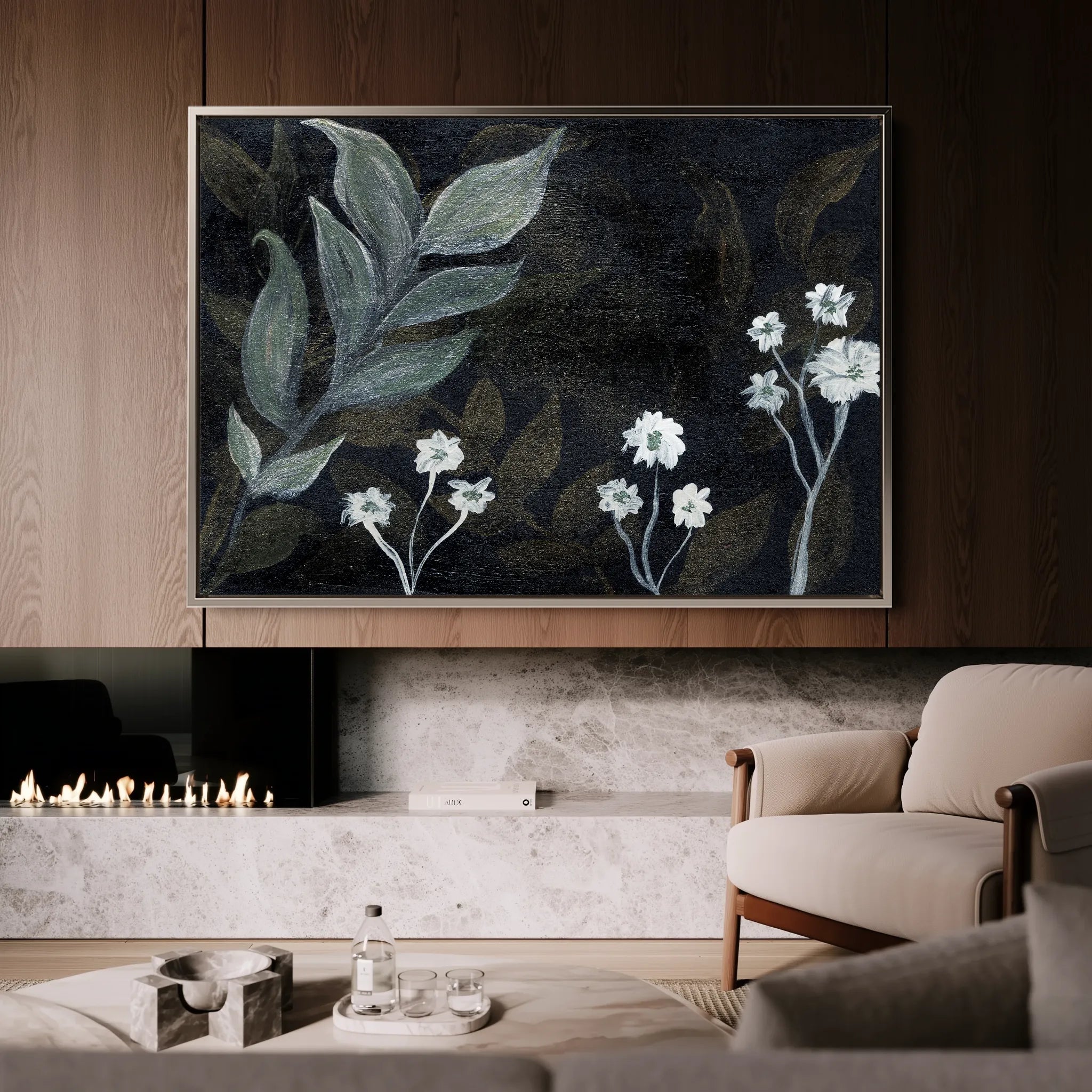 Floral Canvas Wall Art WAD529-F 90 x 60 cm / Stretched on hidden frame