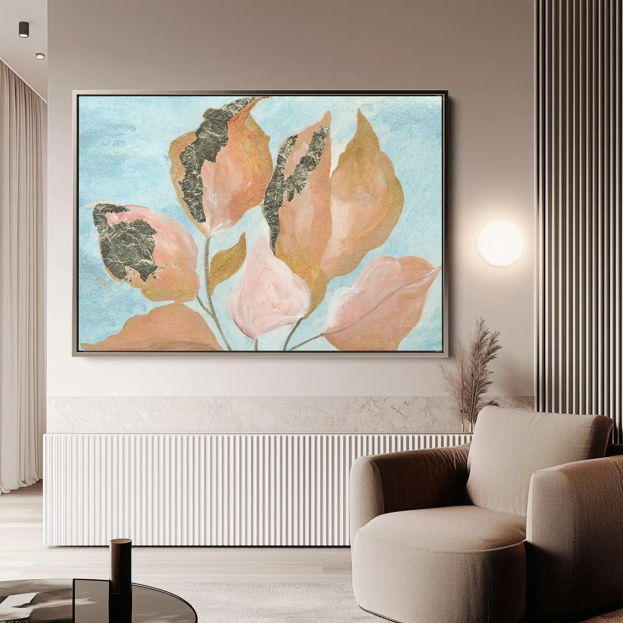 Floral Canvas Wall Art WAD536-F 90 x 60 cm / Stretched on hidden frame