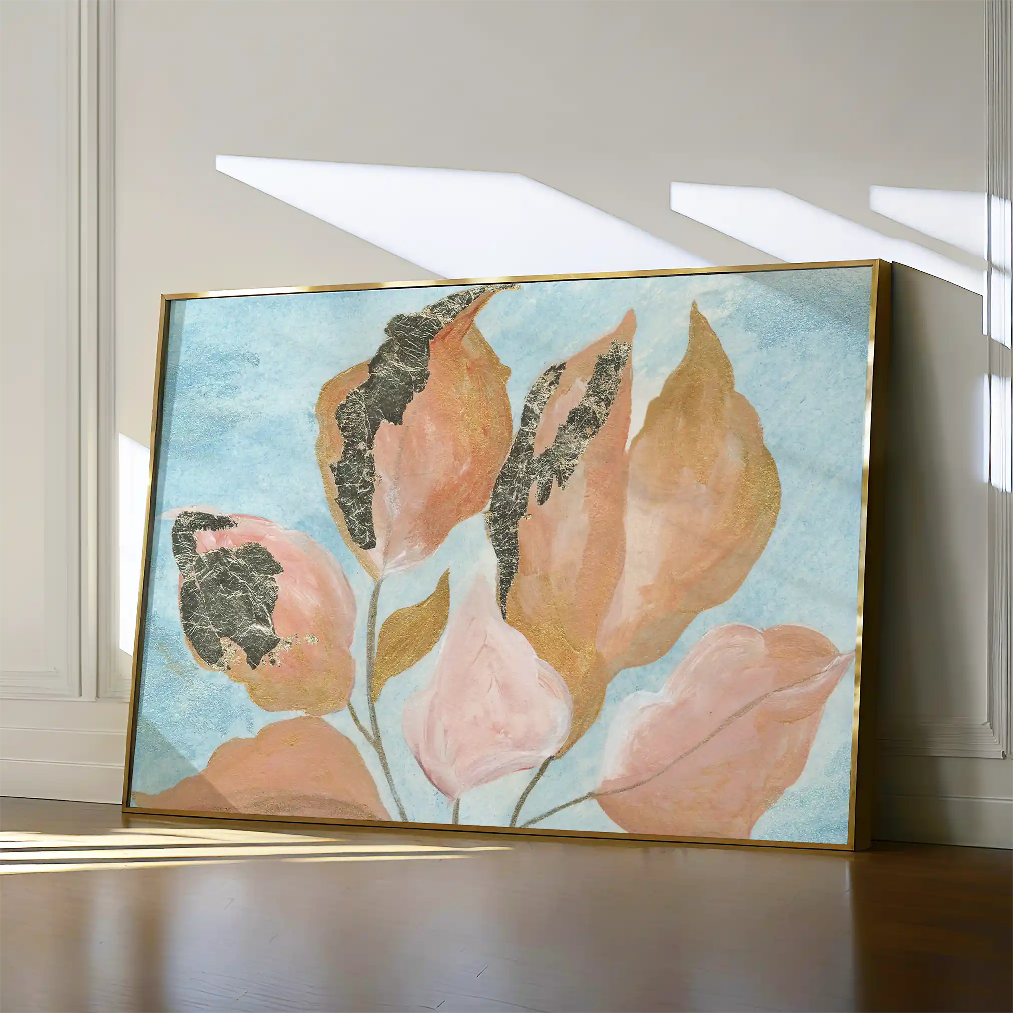 Floral Canvas Wall Art WAD536-F 90 x 60 cm / Stretched on hidden frame