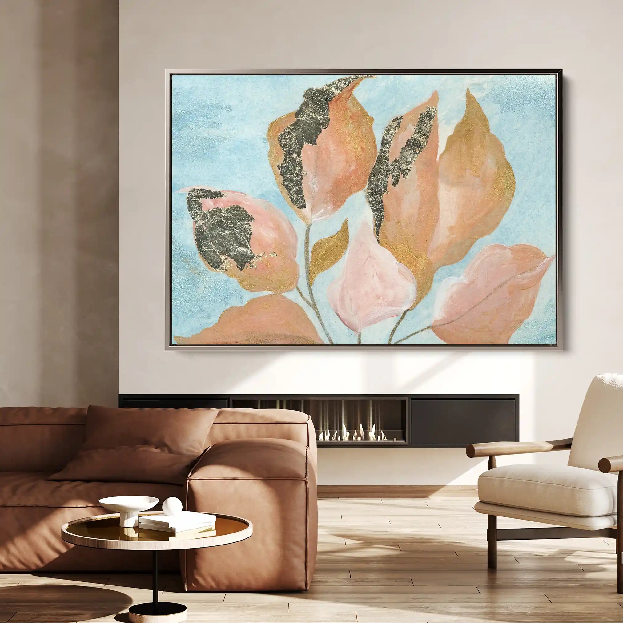 Floral Canvas Wall Art WAD536-F 90 x 60 cm / Stretched on hidden frame