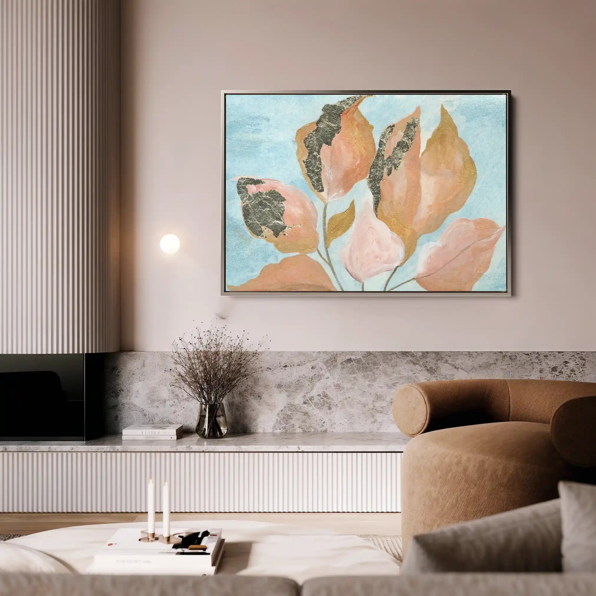 Floral Canvas Wall Art WAD536-F 90 x 60 cm / Stretched on hidden frame