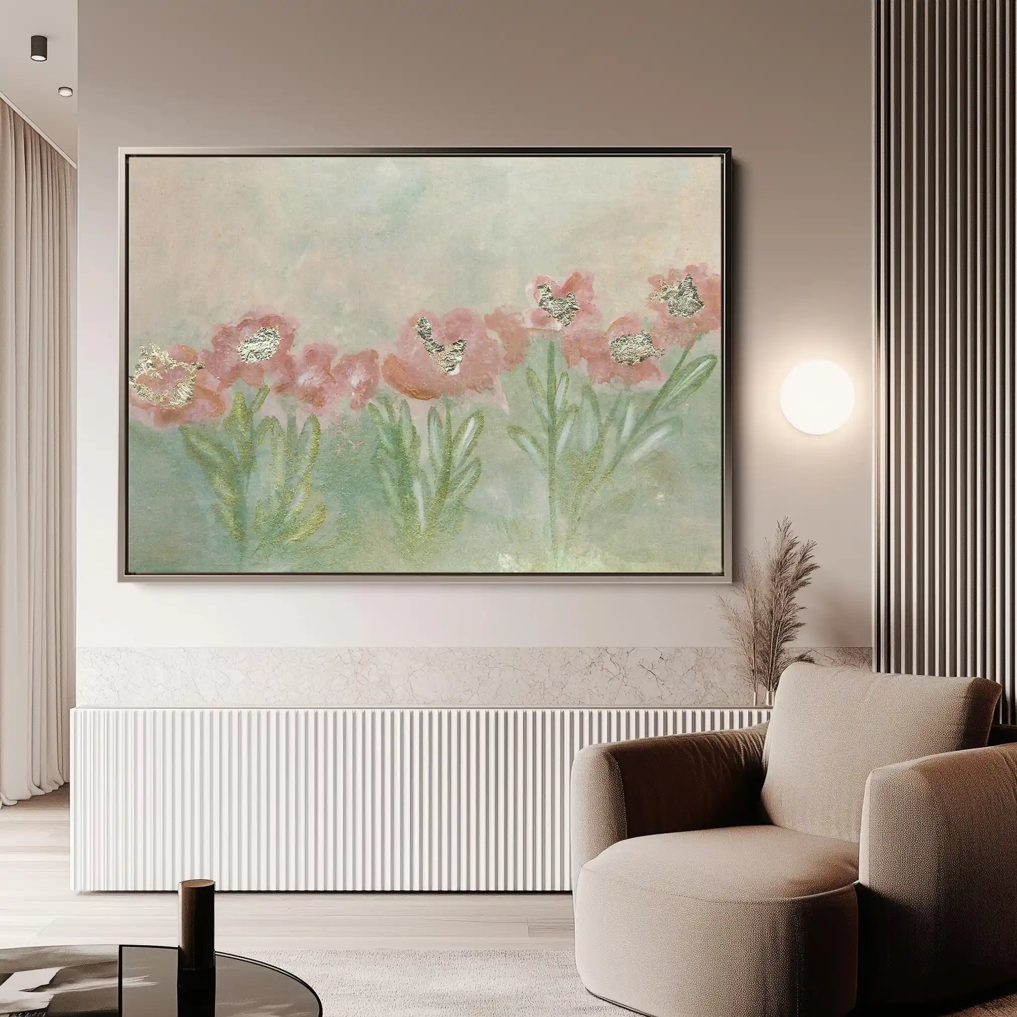Floral Canvas Wall Art WAD537-F 90 x 60 cm / Stretched on hidden frame