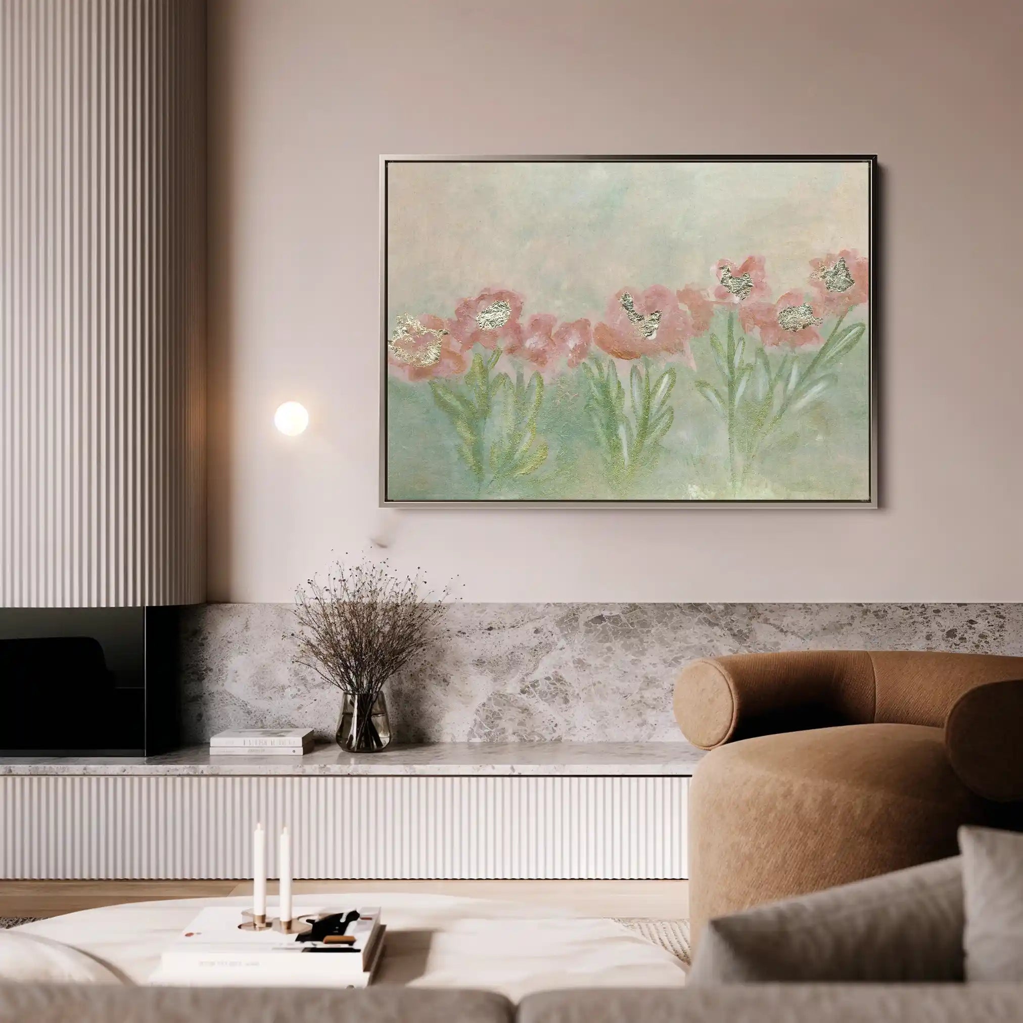 Floral Canvas Wall Art WAD537-F 90 x 60 cm / Stretched on hidden frame