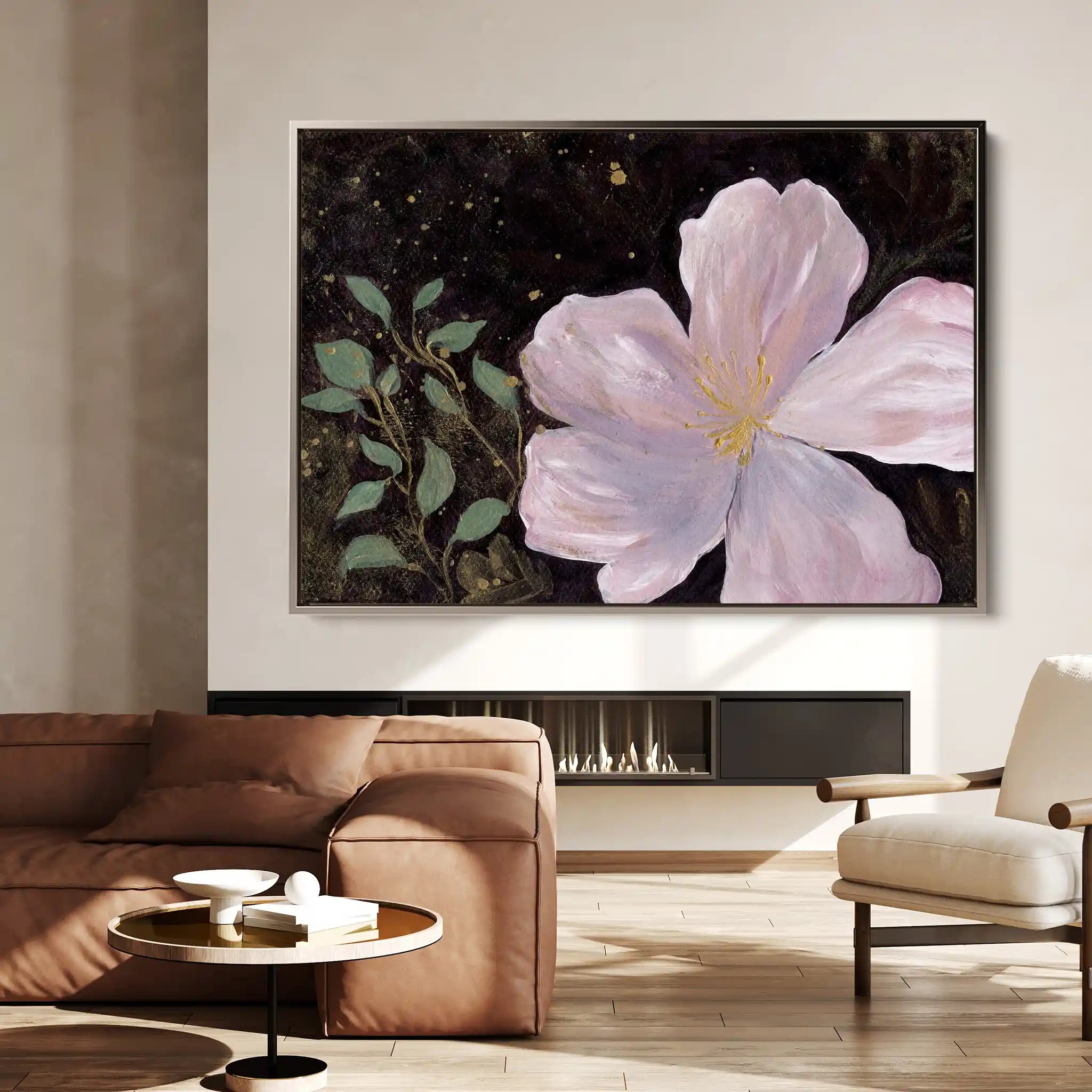 Floral Canvas Wall Art WAD541-F 90 x 60 cm / Stretched on hidden frame