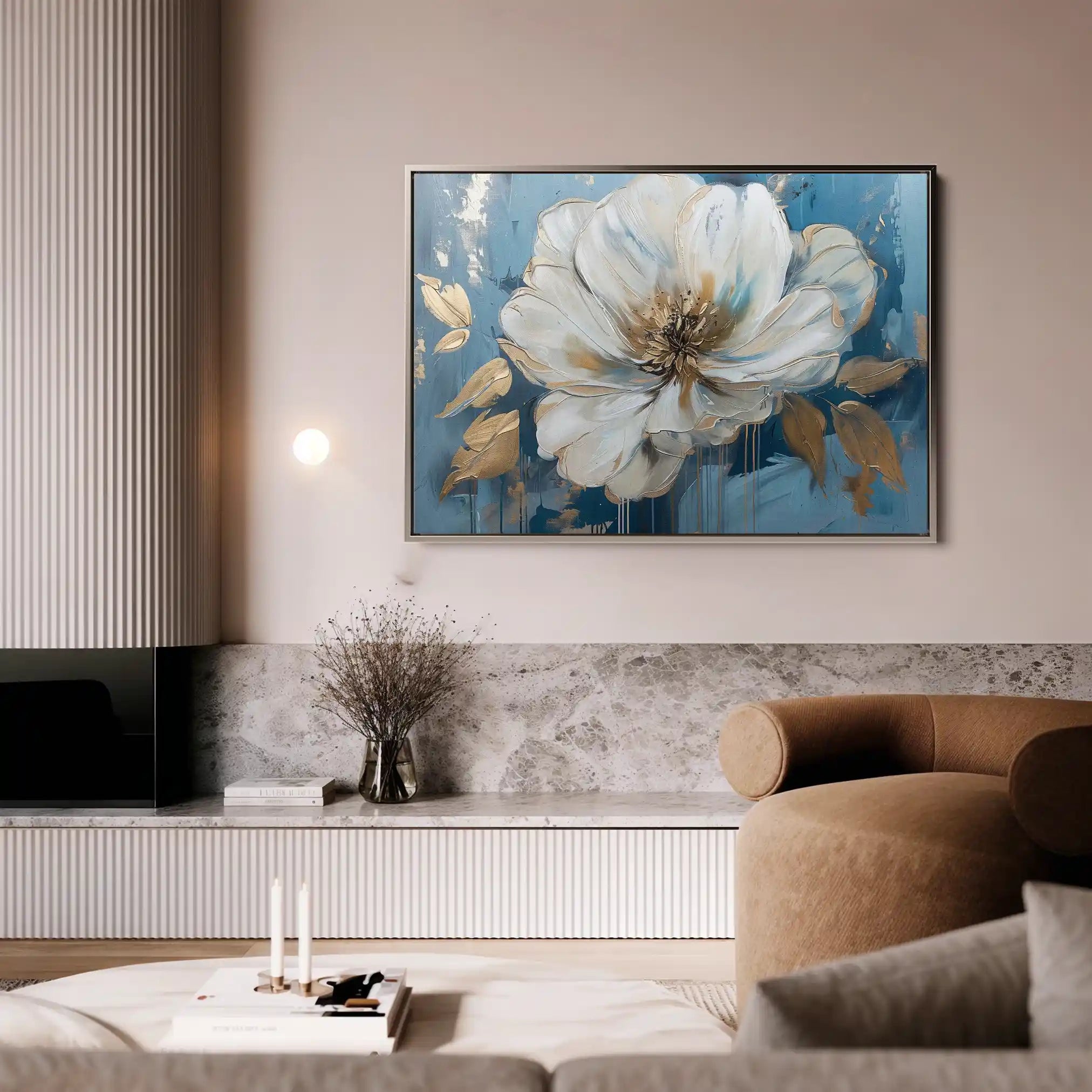 Floral Canvas Wall Art WAD543-F 90 x 60 cm / Stretched on hidden frame