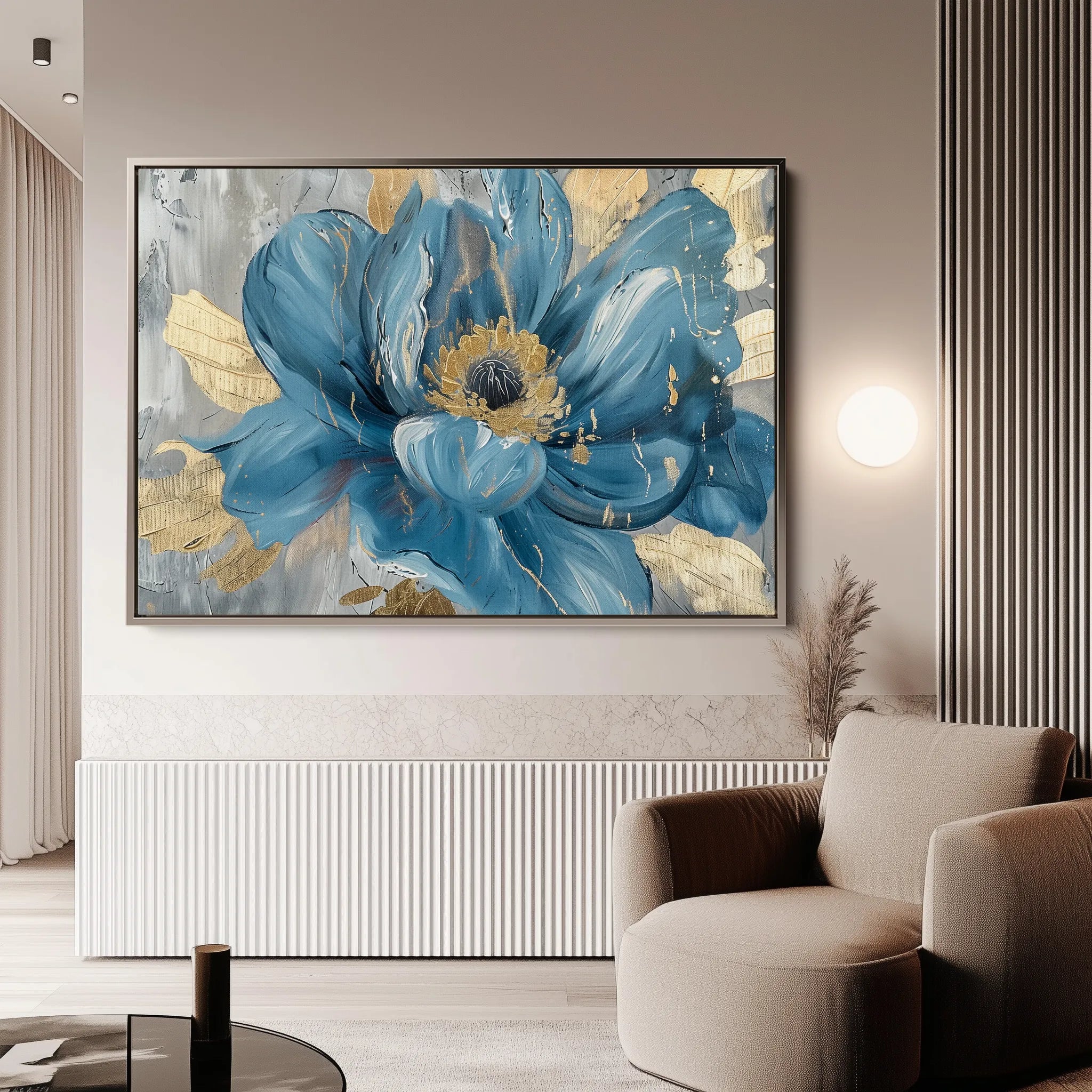 Floral Canvas Wall Art WAD548-F 90 x 60 cm / Stretched on hidden frame