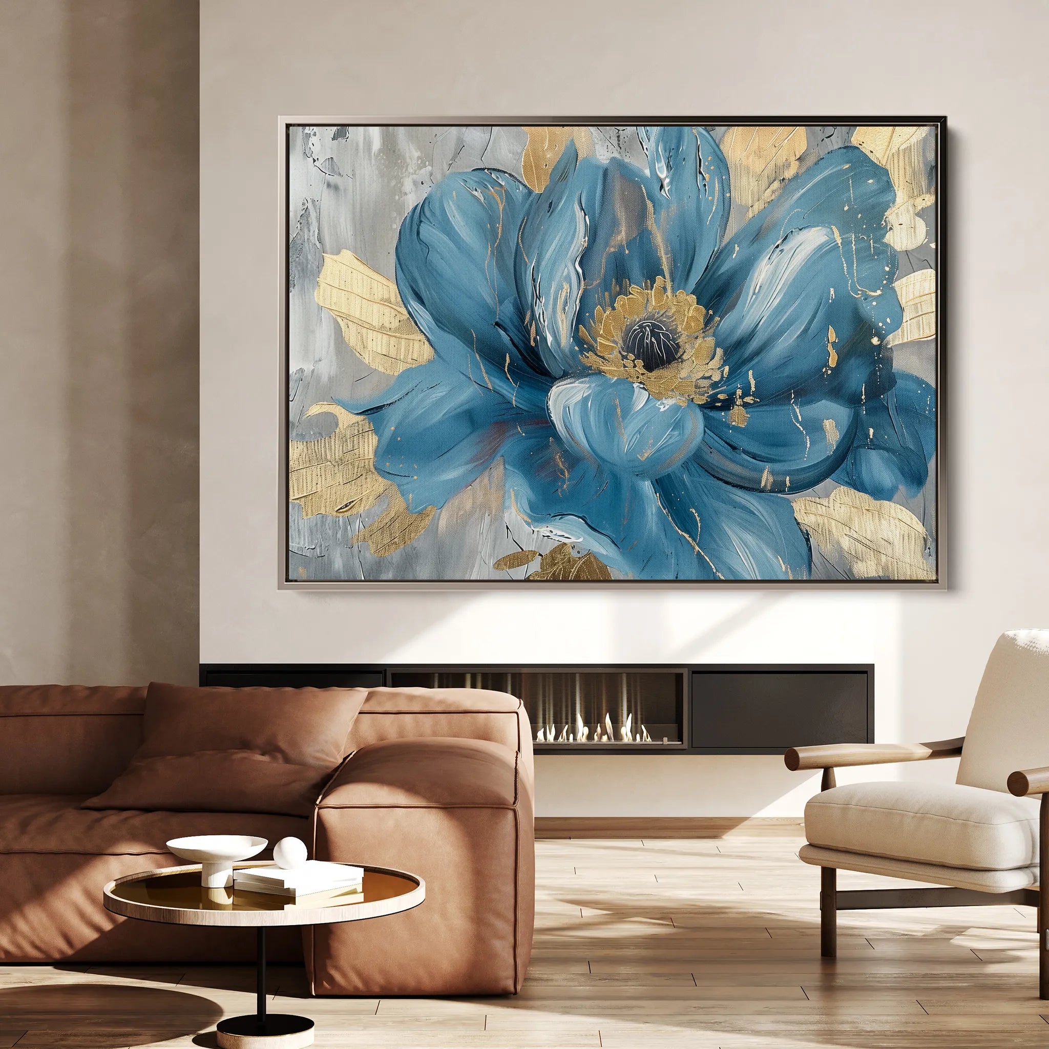 Floral Canvas Wall Art WAD548-F 90 x 60 cm / Stretched on hidden frame
