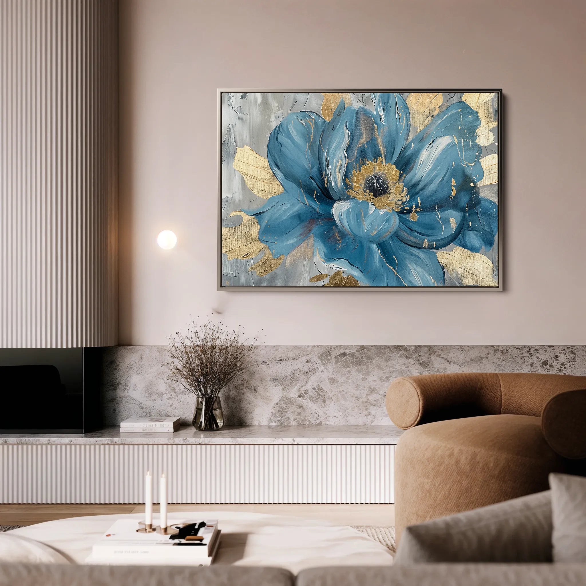 Floral Canvas Wall Art WAD548-F 90 x 60 cm / Stretched on hidden frame