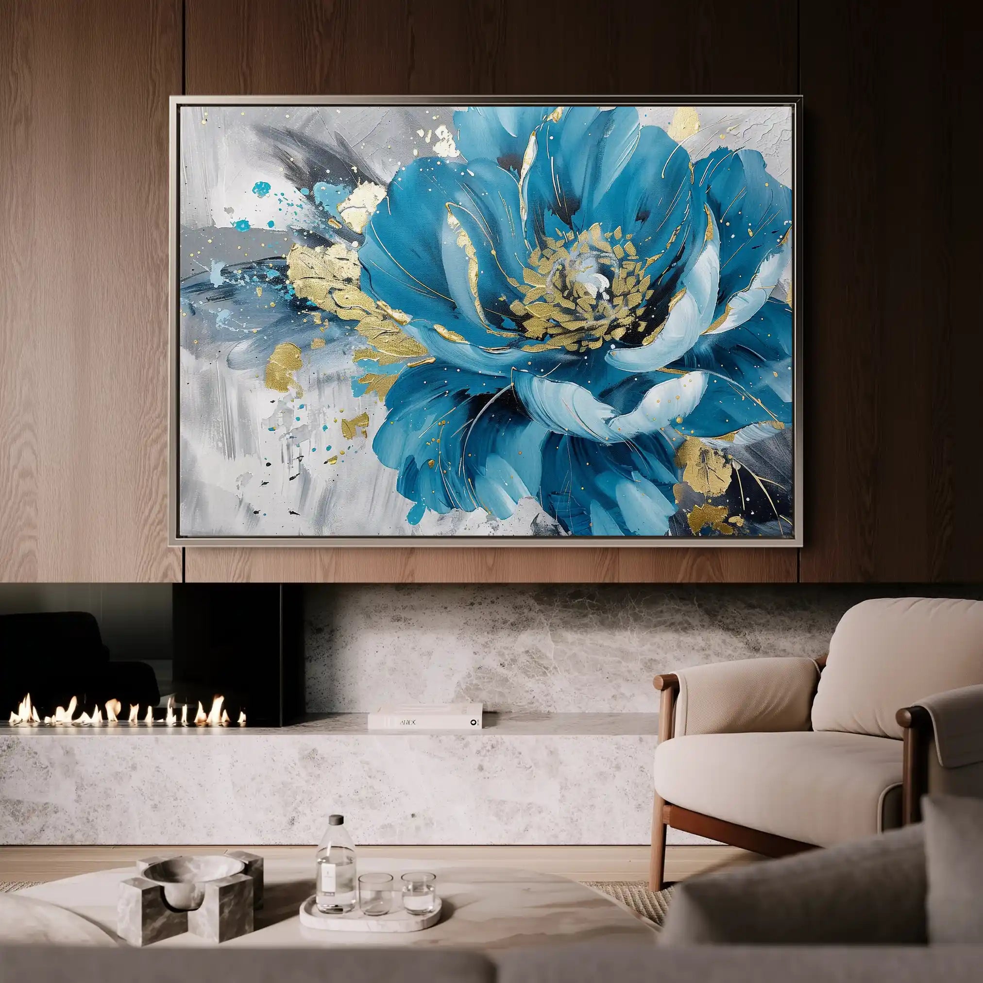 Floral Canvas Wall Art WAD551-F 90 x 60 cm / Stretched on hidden frame