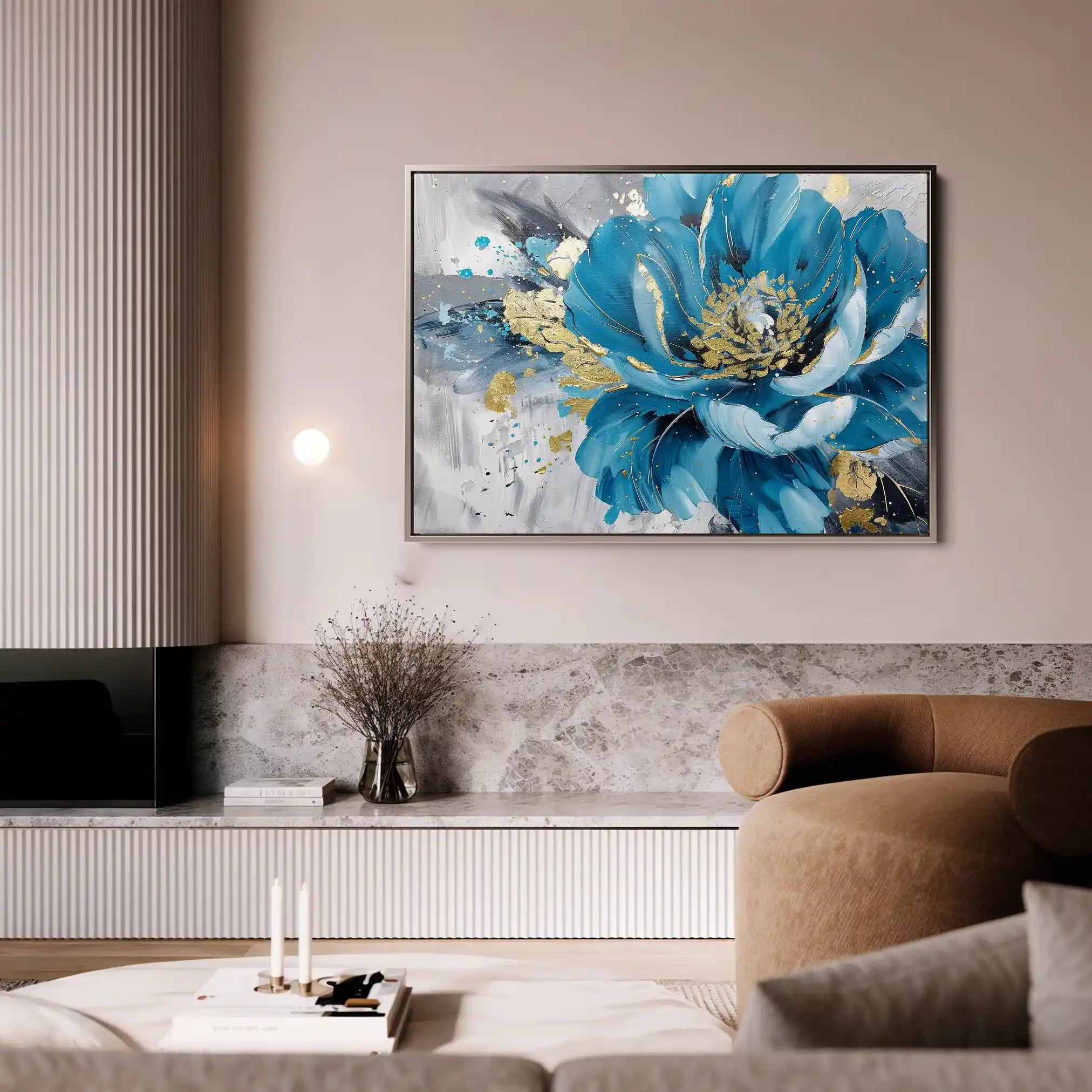 Floral Canvas Wall Art WAD551-F 90 x 60 cm / Stretched on hidden frame