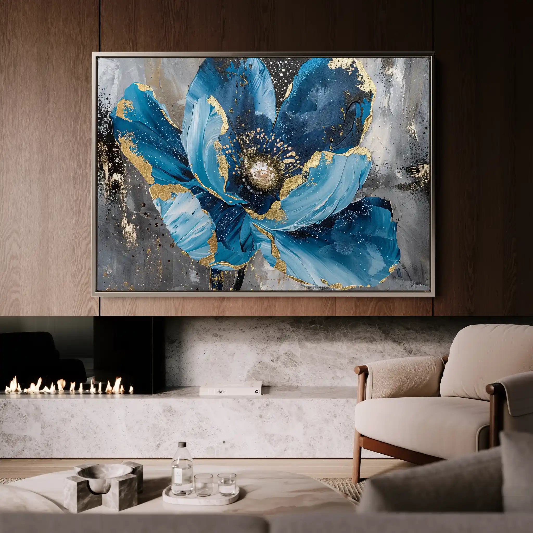 Floral Canvas Wall Art WAD552-F 90 x 60 cm / Stretched on hidden frame