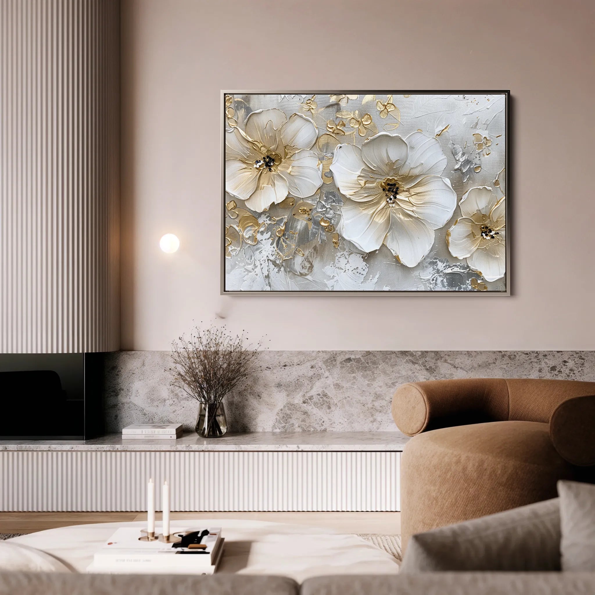 Floral Canvas Wall Art WAD555-F 90 x 60 cm / Stretched on hidden frame