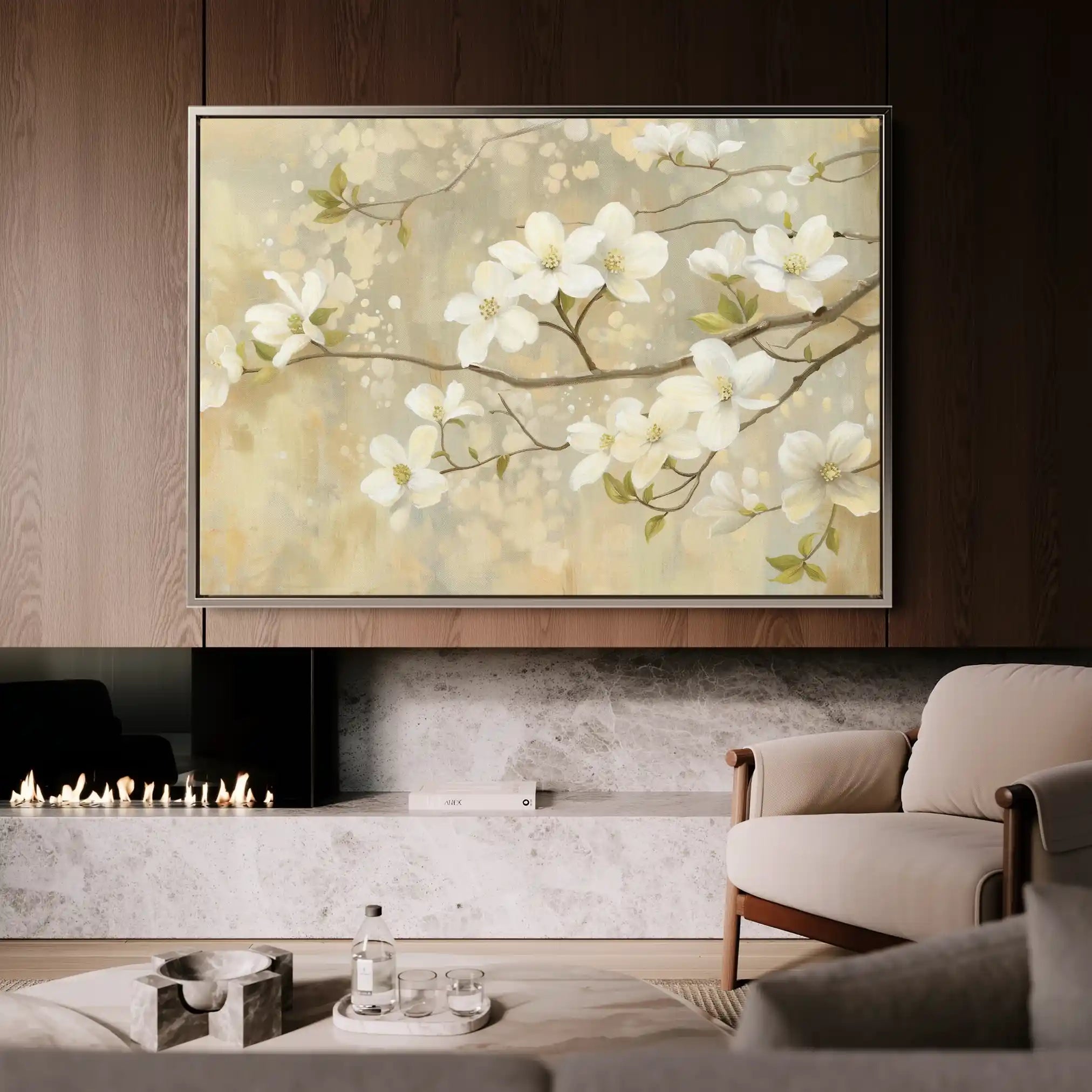 Floral Canvas Wall Art WAD559-F 90 x 60 cm / Stretched on hidden frame