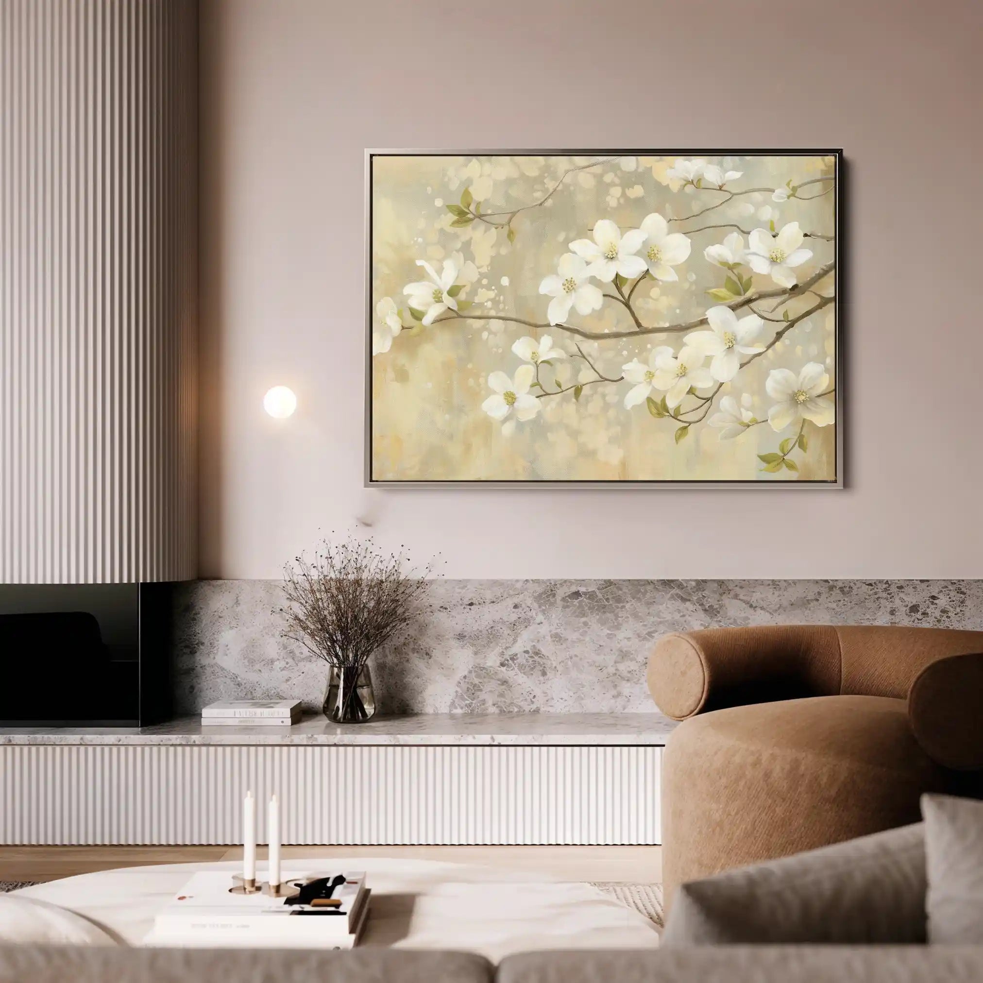 Floral Canvas Wall Art WAD559-F 90 x 60 cm / Stretched on hidden frame