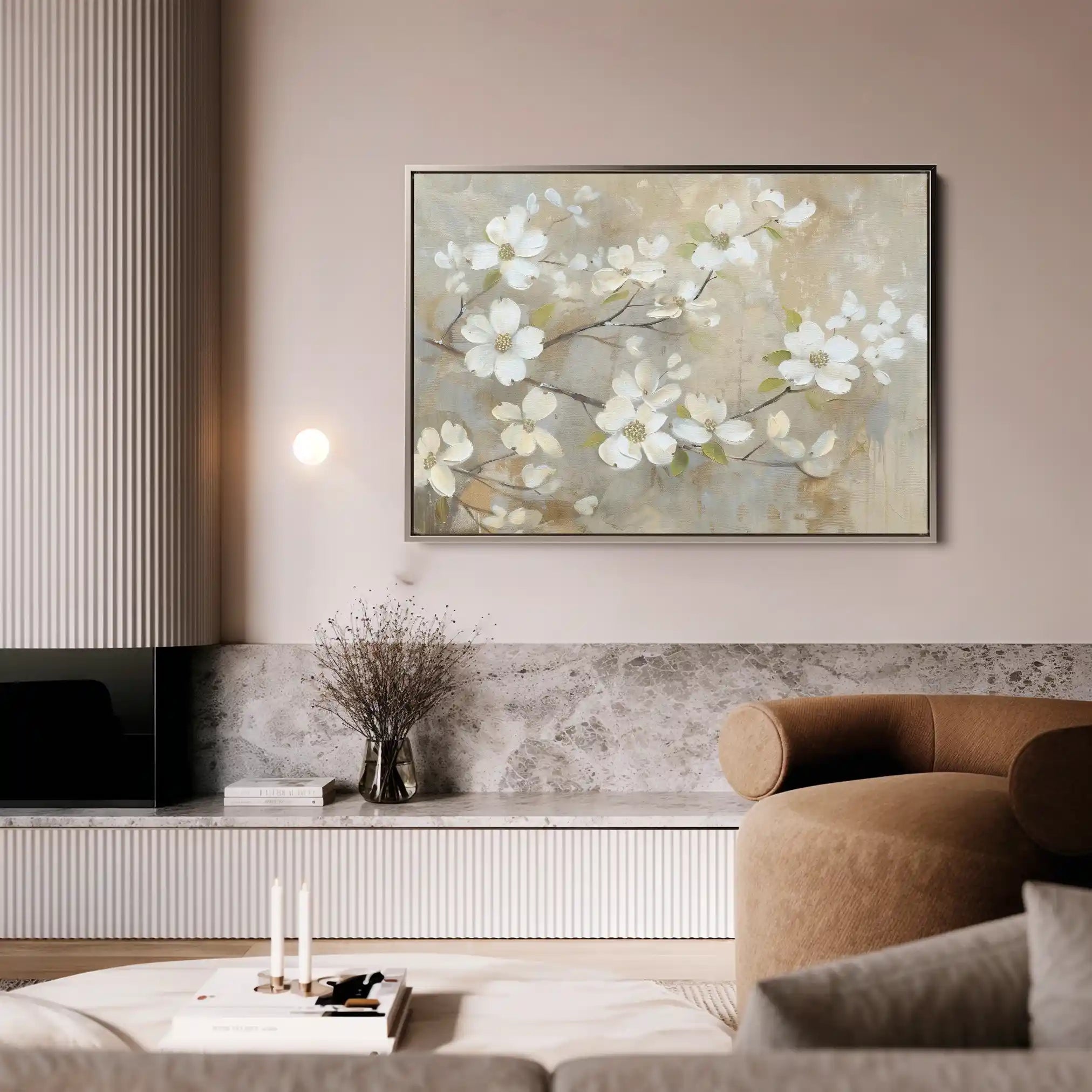 Floral Canvas Wall Art WAD560-F 90 x 60 cm / Stretched on hidden frame
