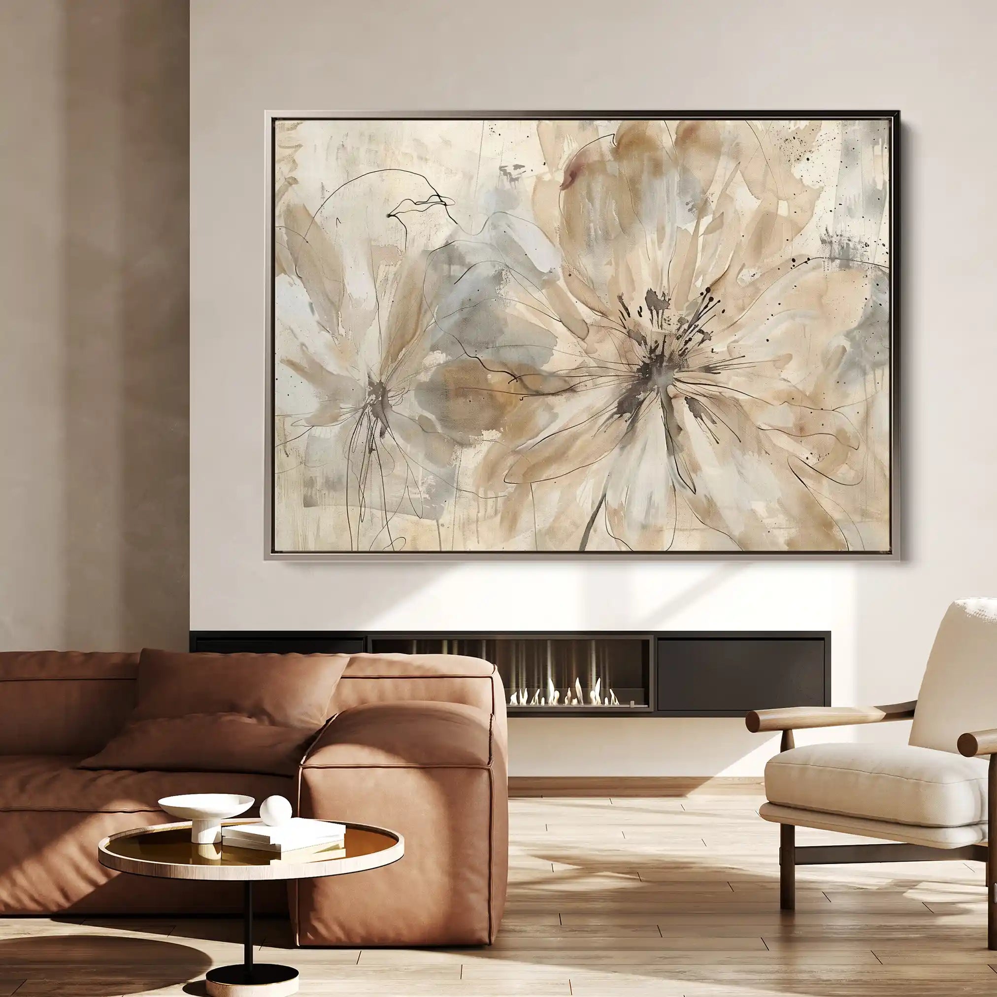 Floral Canvas Wall Art WAD563-F 90 x 60 cm / Stretched on hidden frame