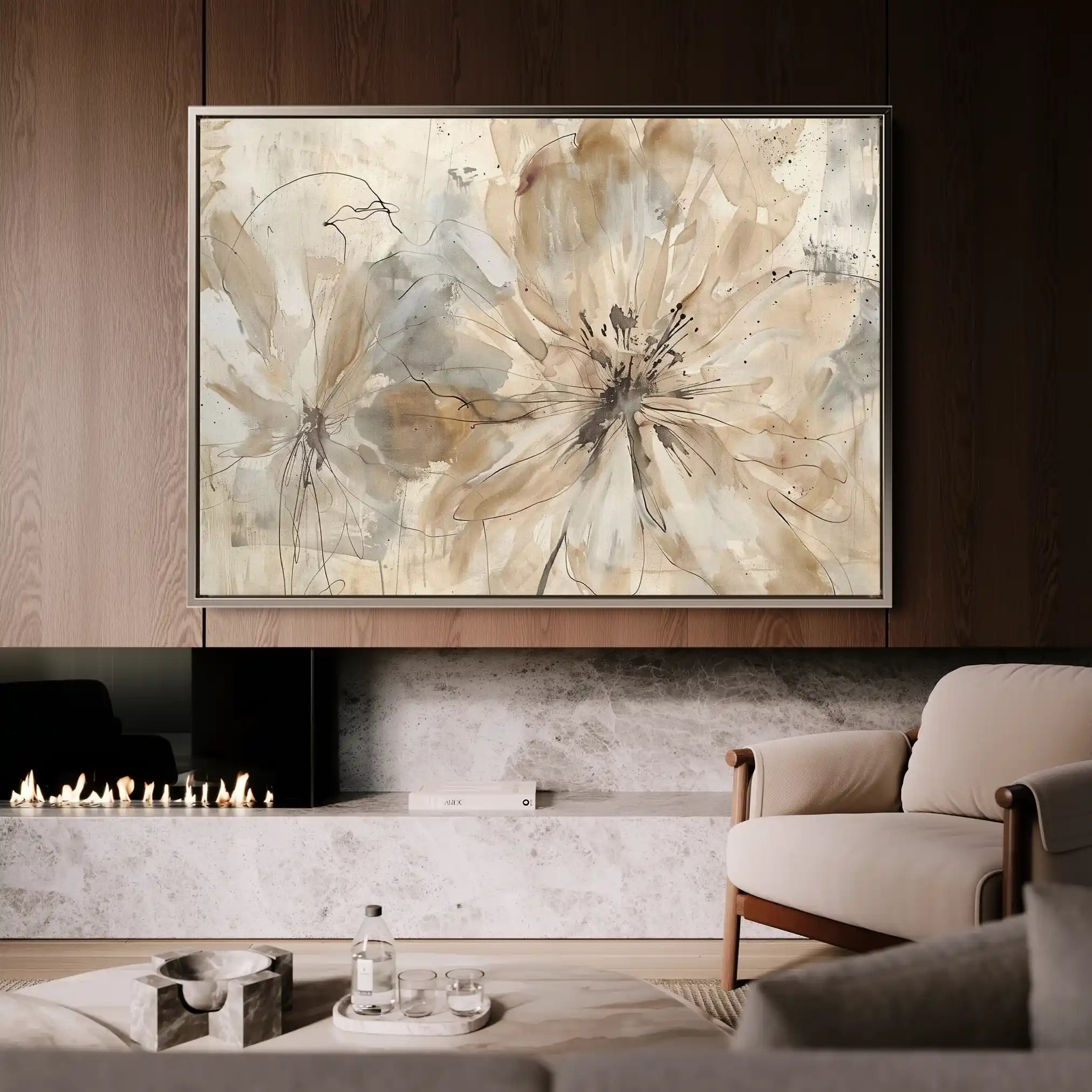 Floral Canvas Wall Art WAD563-F 90 x 60 cm / Stretched on hidden frame