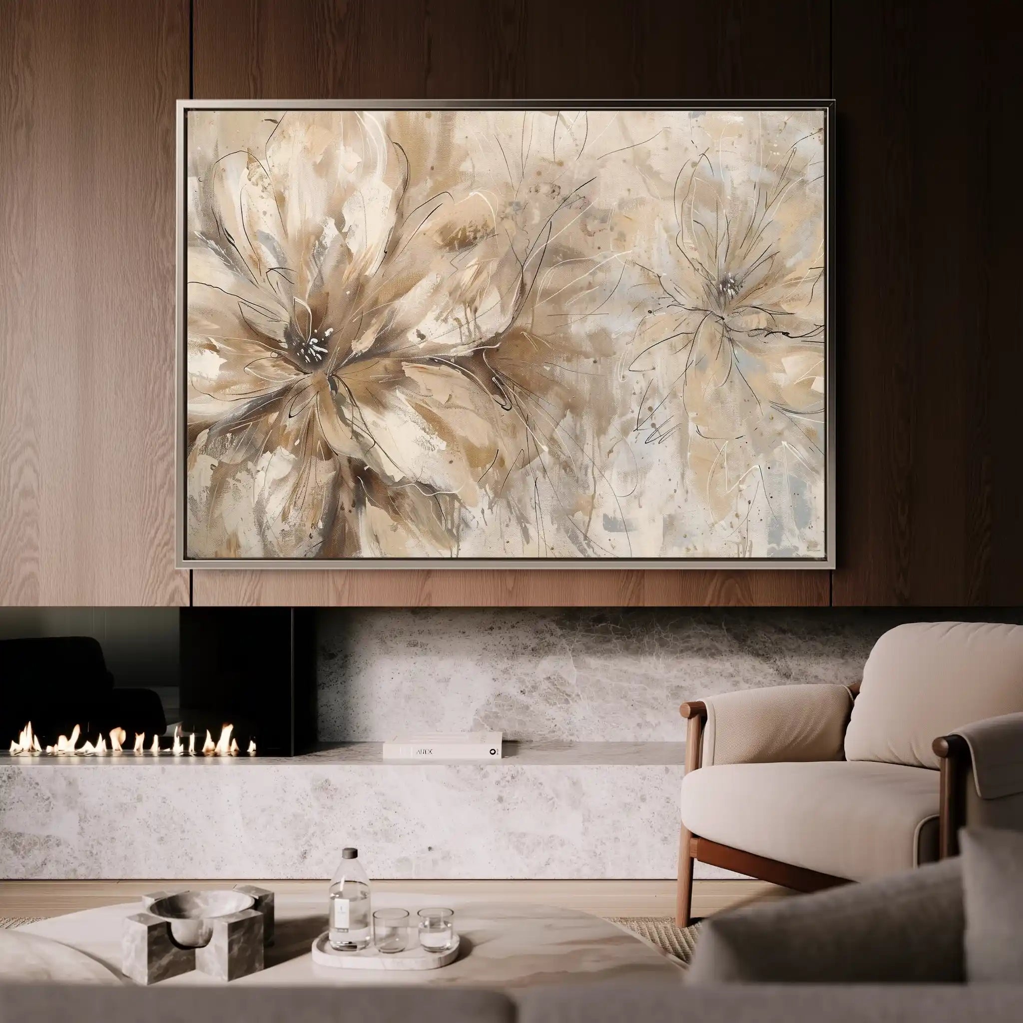 Floral Canvas Wall Art WAD564-F 90 x 60 cm / Stretched on hidden frame