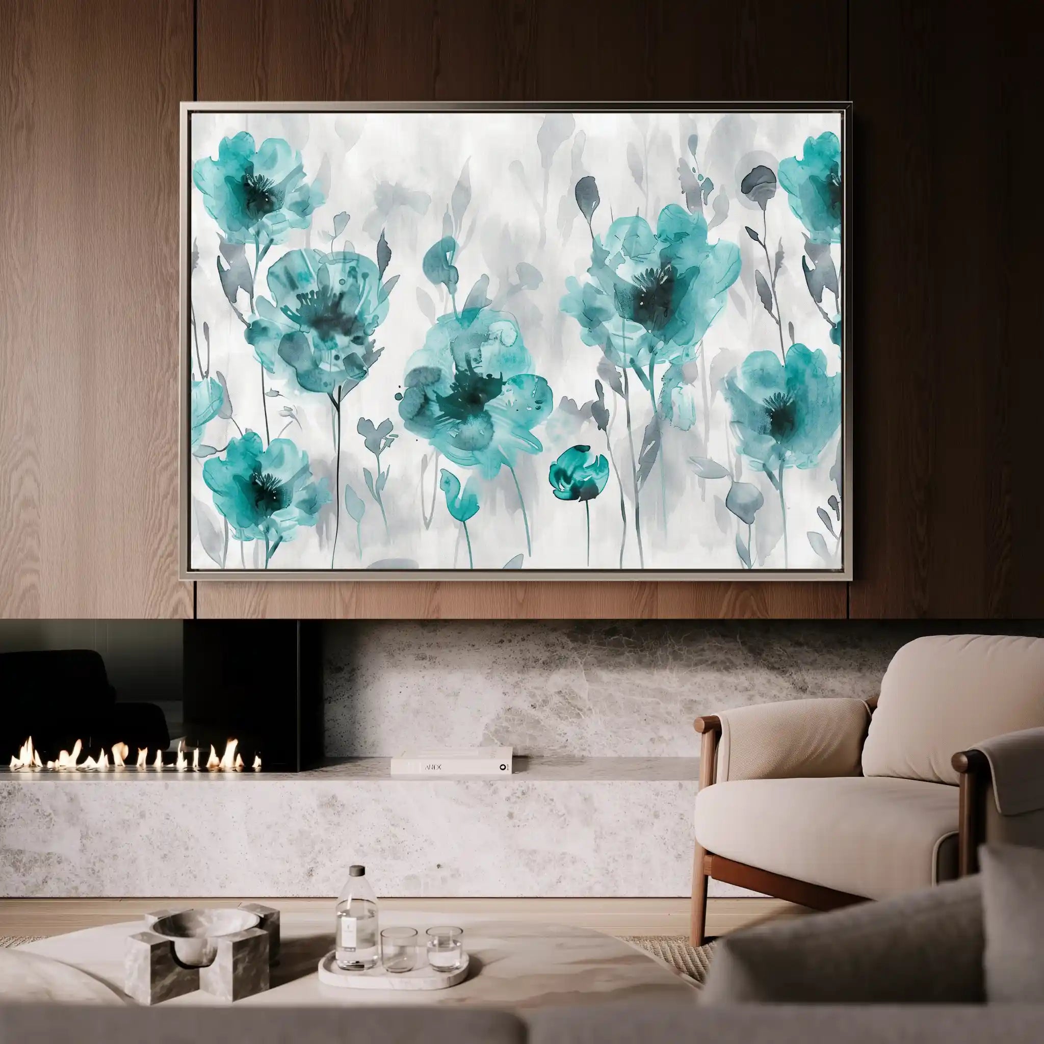 Floral Canvas Wall Art WAD567-F 90 x 60 cm / Stretched on hidden frame