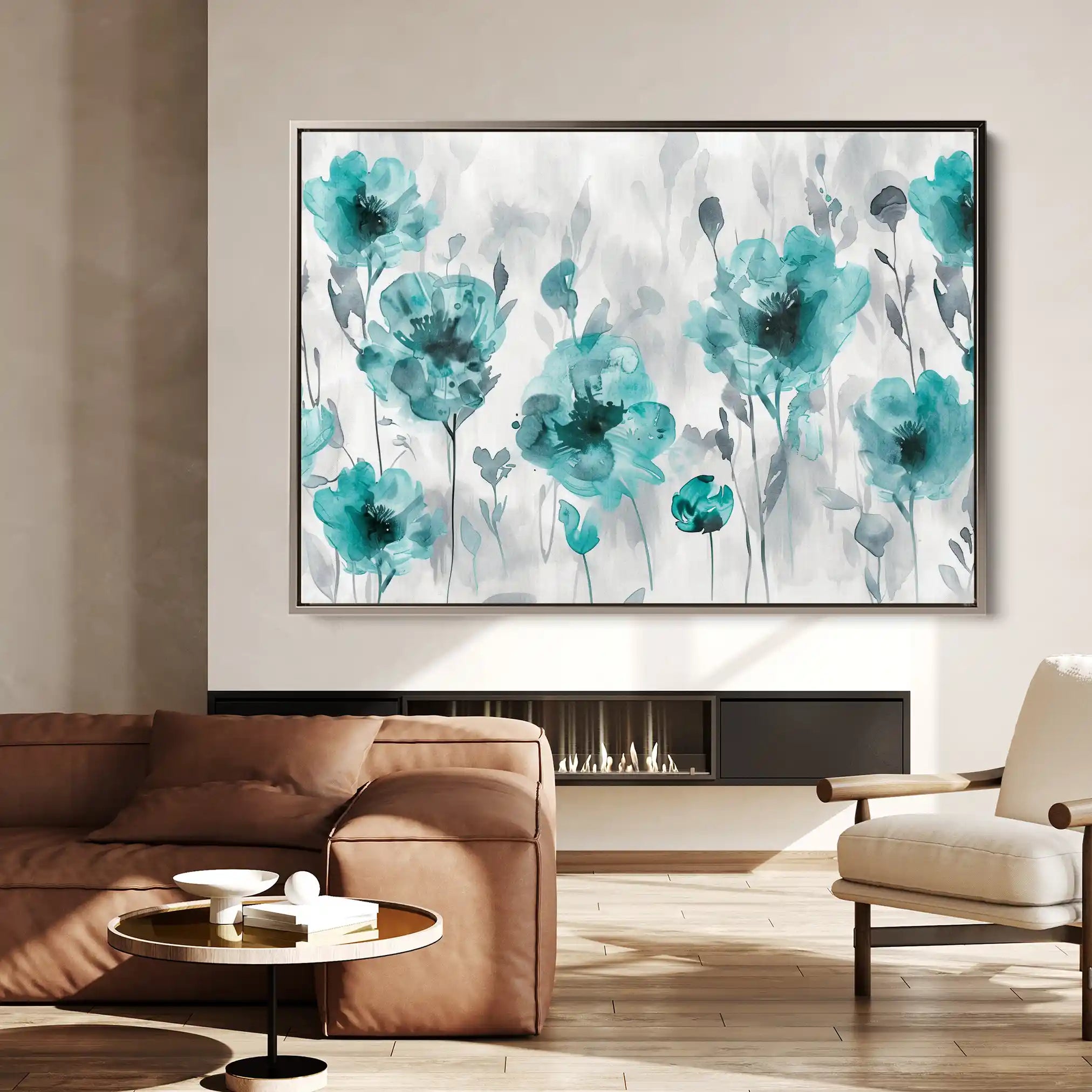 Floral Canvas Wall Art WAD567-F 90 x 60 cm / Stretched on hidden frame