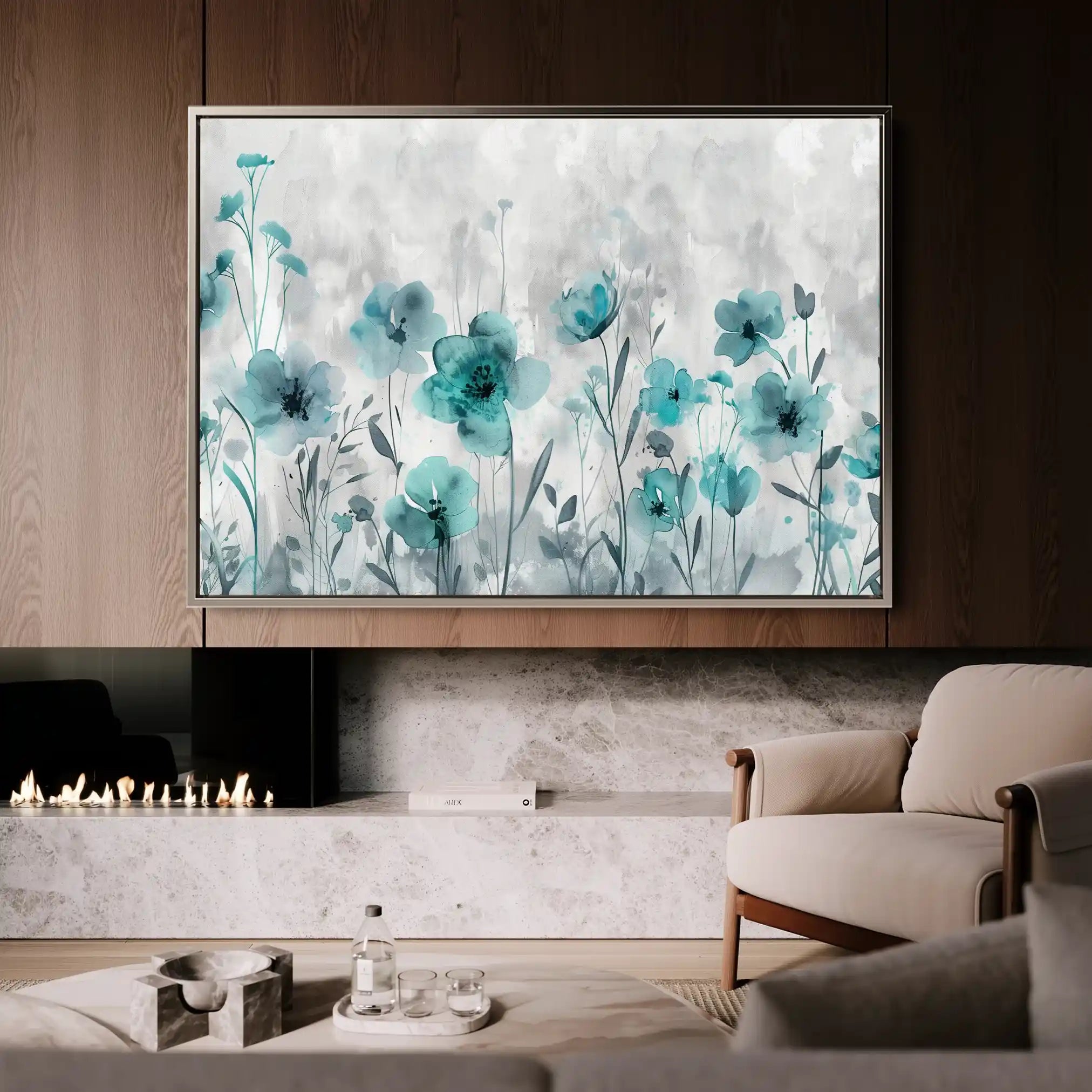 Floral Canvas Wall Art WAD568-F 90 x 60 cm / Stretched on hidden frame