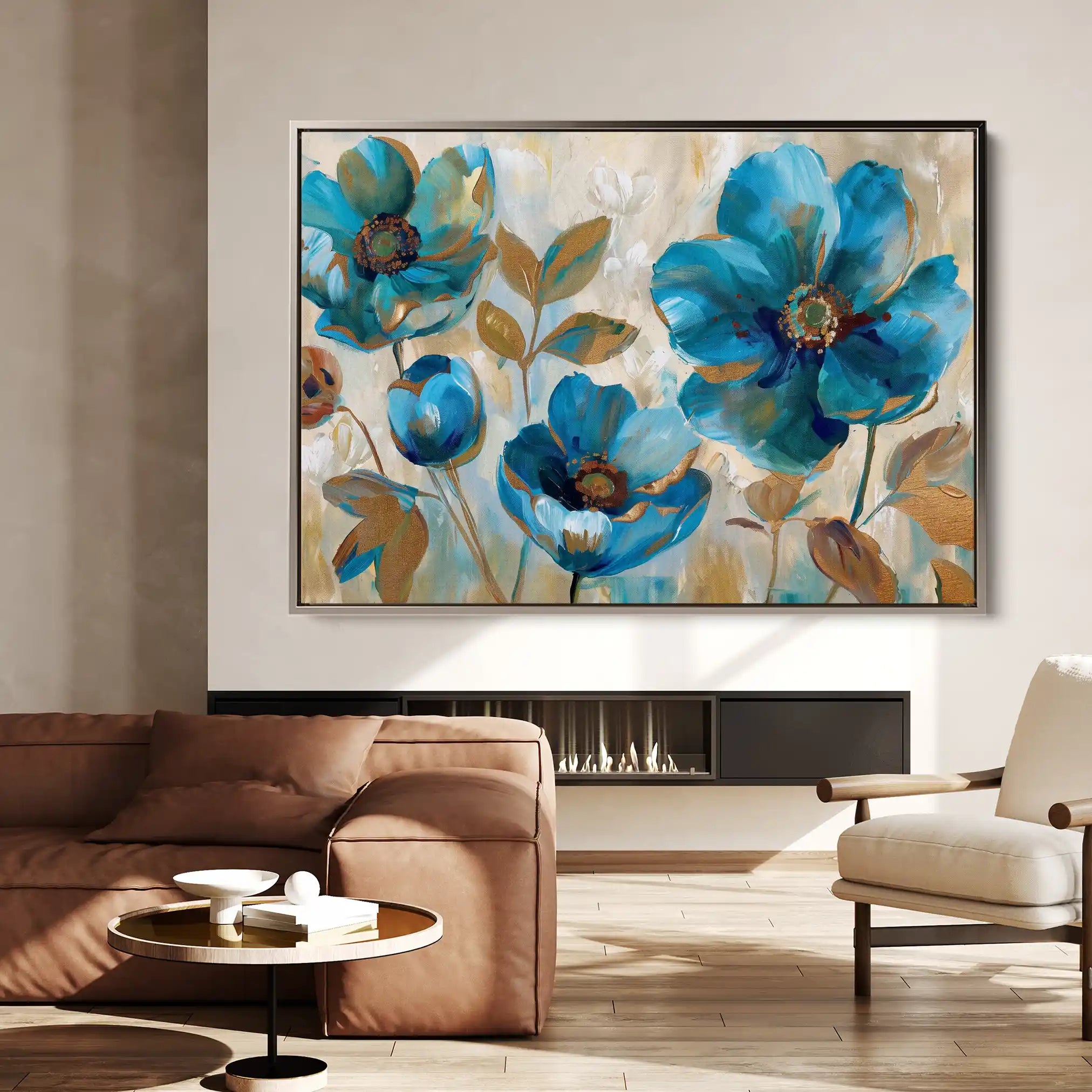 Floral Canvas Wall Art WAD569-F 90 x 60 cm / Stretched on hidden frame
