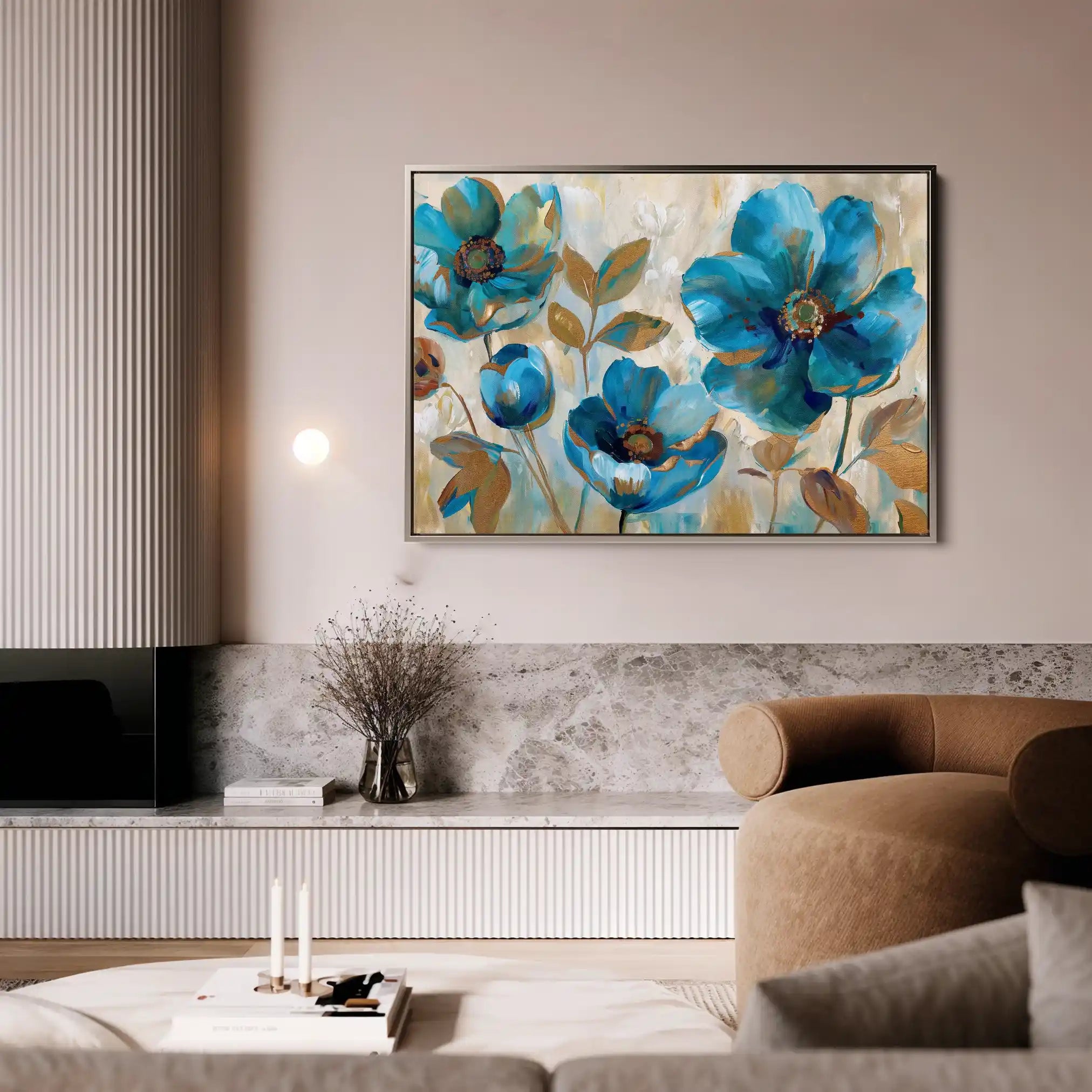 Floral Canvas Wall Art WAD569-F 90 x 60 cm / Stretched on hidden frame