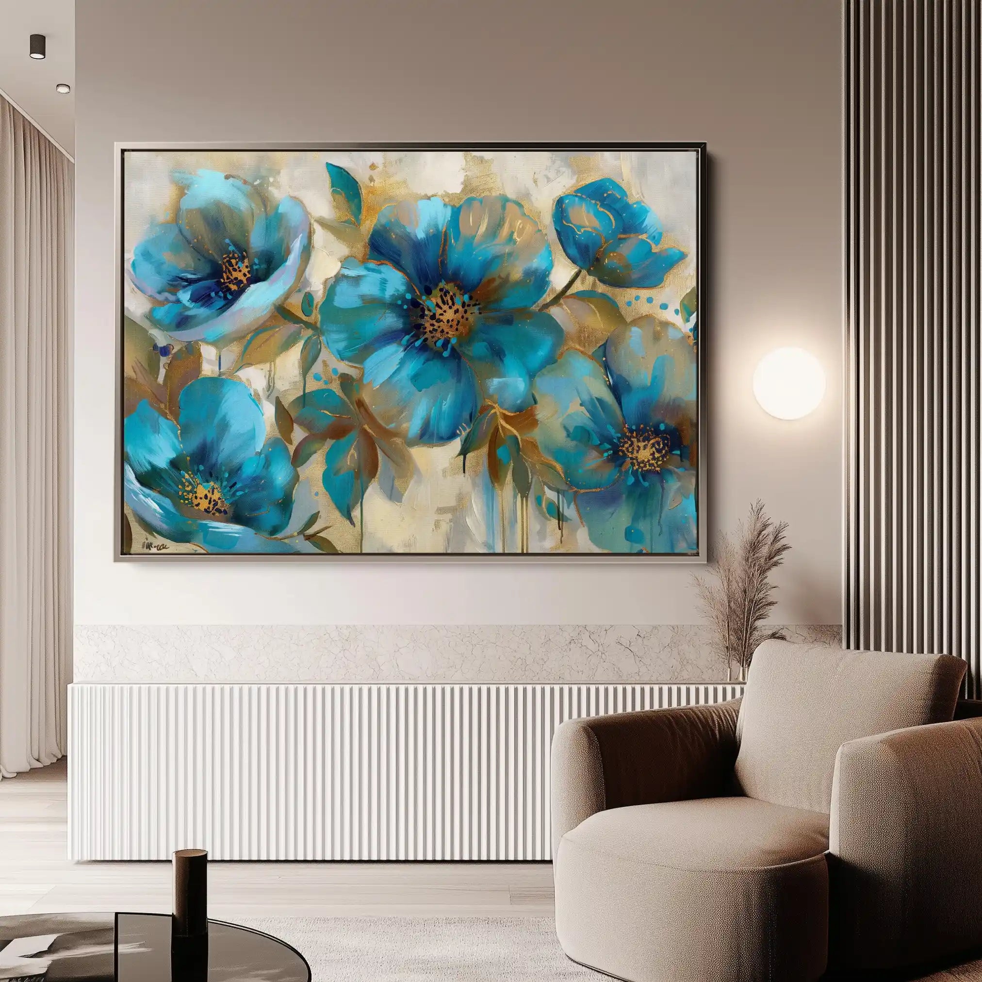 Floral Canvas Wall Art WAD570-F 90 x 60 cm / Stretched on hidden frame