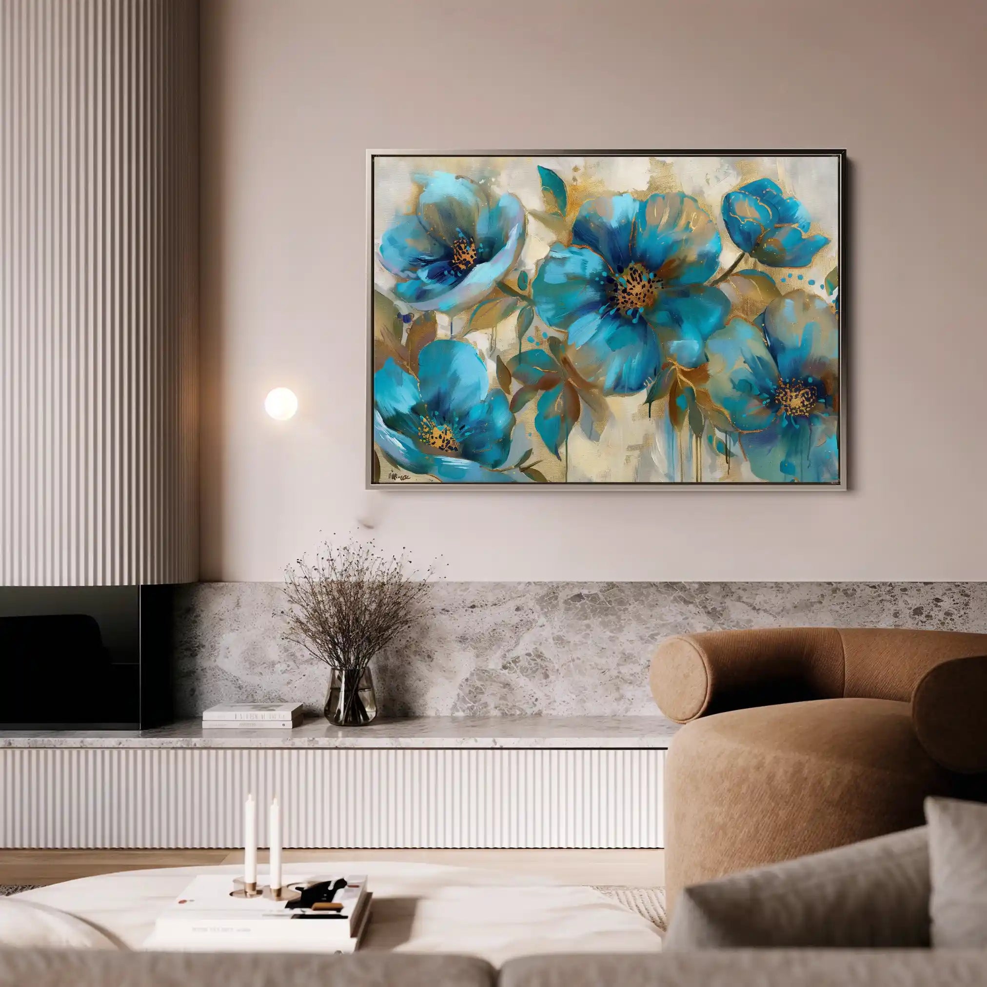 Floral Canvas Wall Art WAD570-F 90 x 60 cm / Stretched on hidden frame