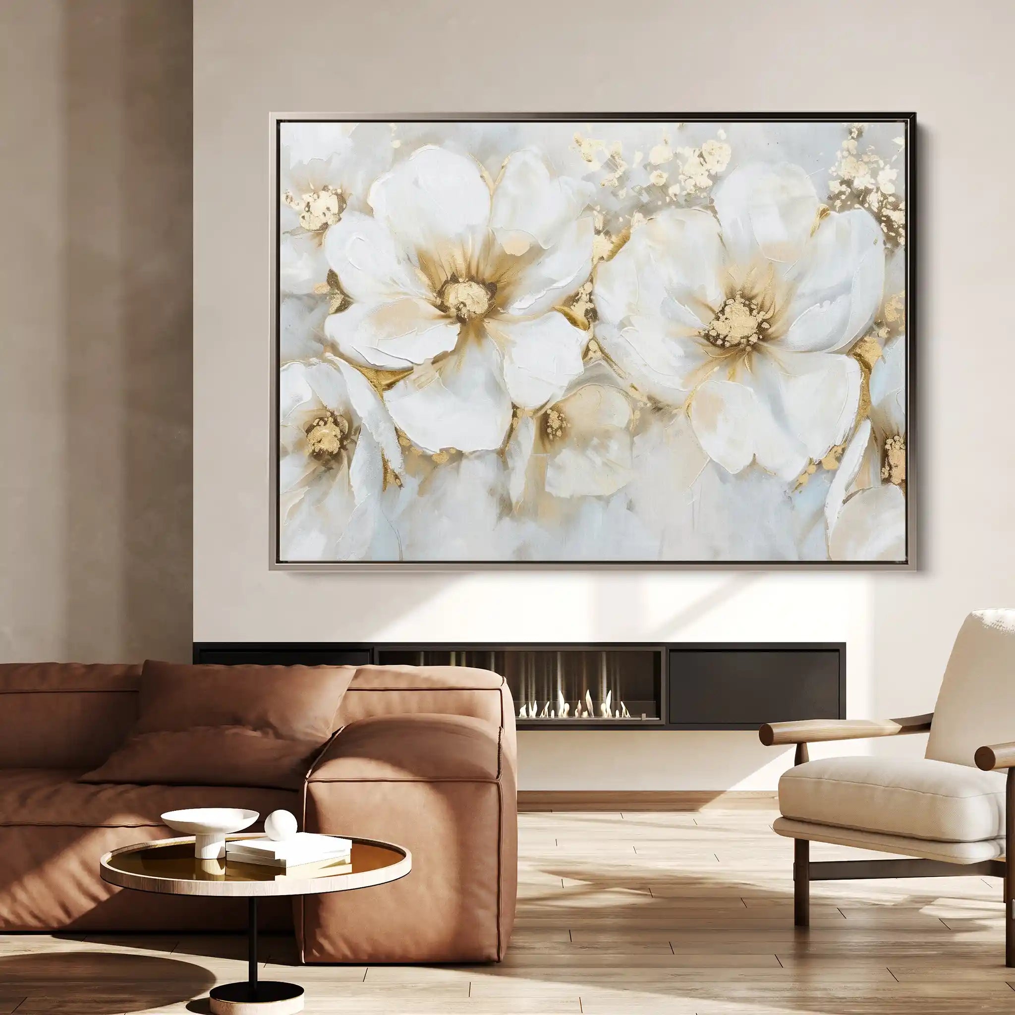 Floral Canvas Wall Art WAD571-F 90 x 60 cm / Stretched on hidden frame