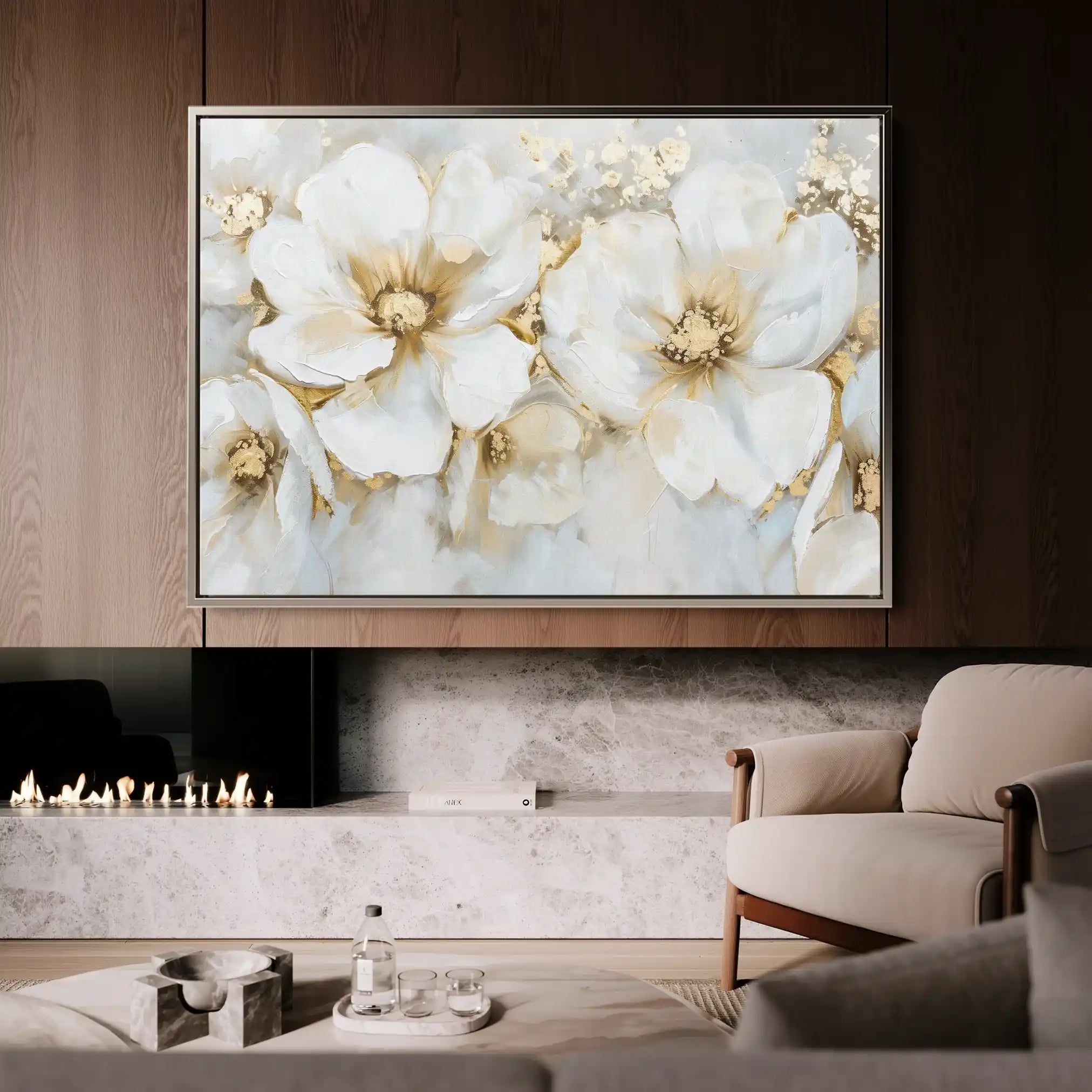 Floral Canvas Wall Art WAD571-F 90 x 60 cm / Stretched on hidden frame