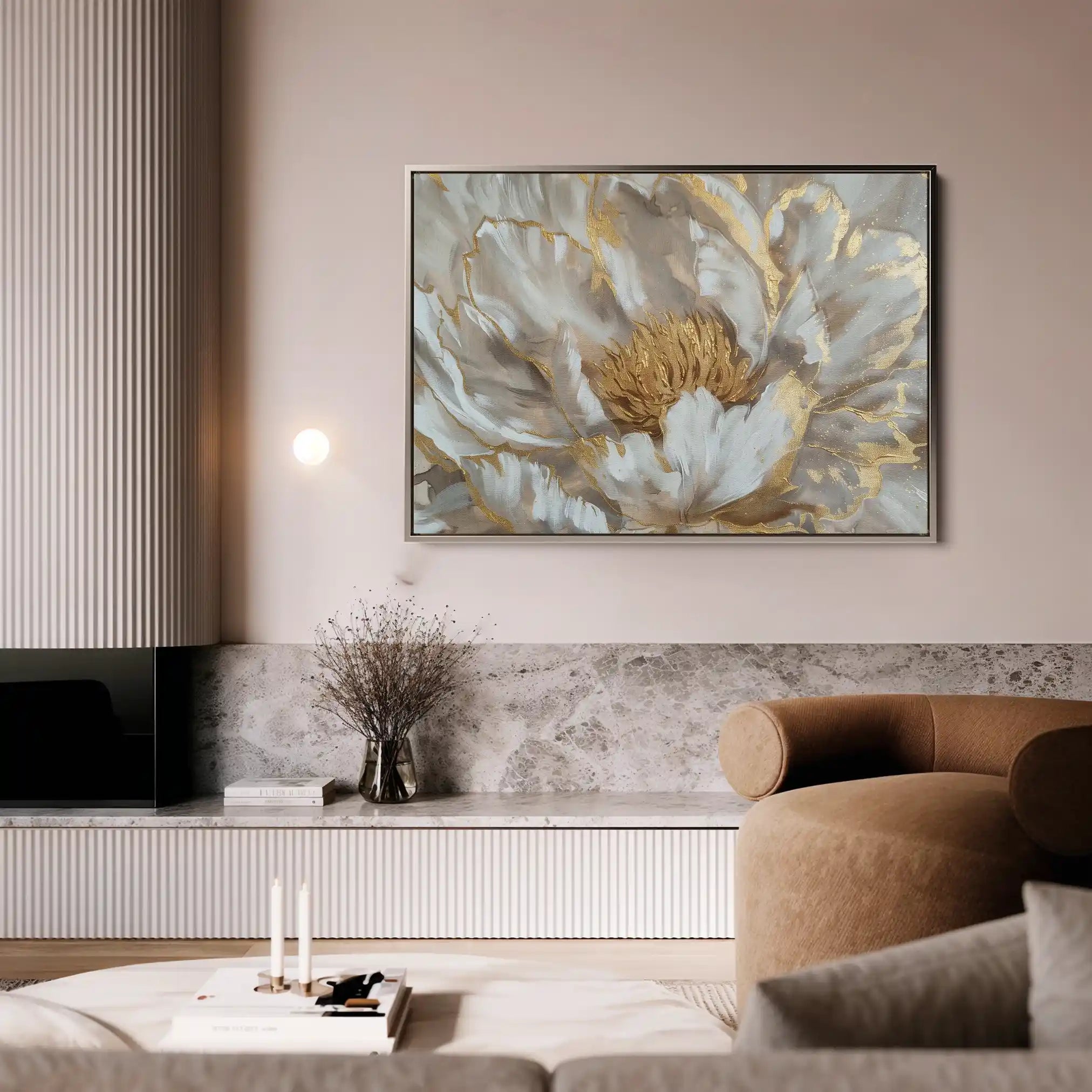 Floral Canvas Wall Art WAD576-F 90 x 60 cm / Stretched on hidden frame