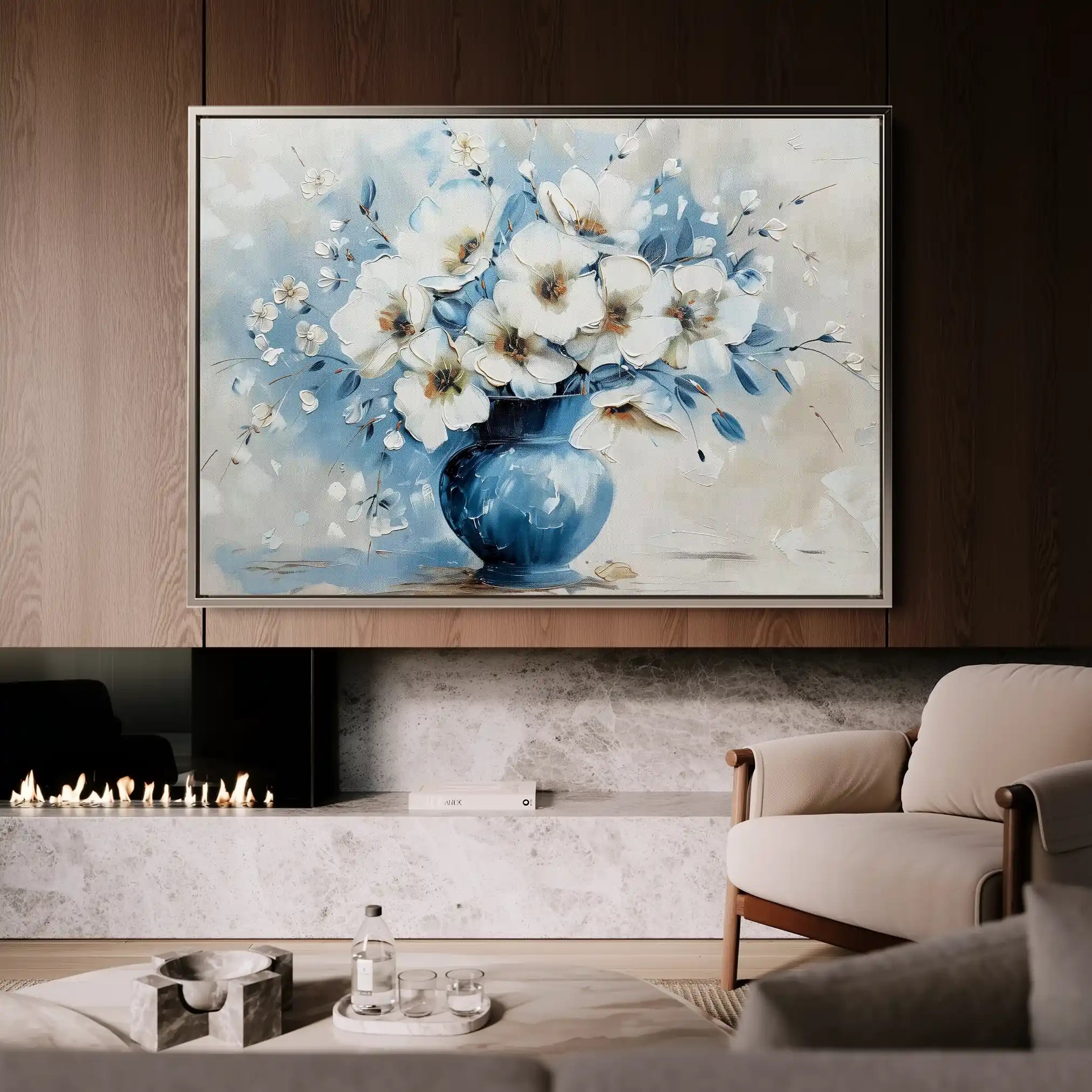Floral Canvas Wall Art WAD577-F 90 x 60 cm / Stretched on hidden frame