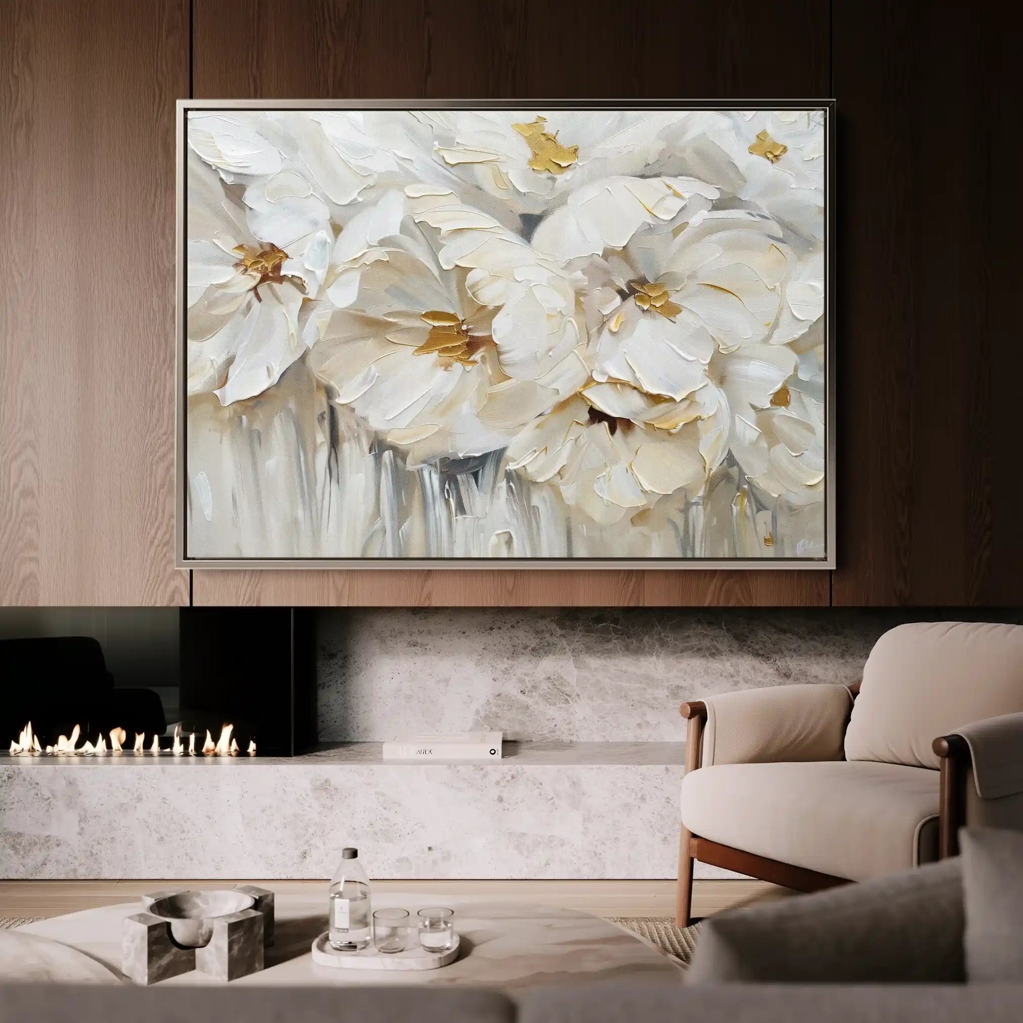 Floral Canvas Wall Art WAD580-F 90 x 60 cm / Stretched on hidden frame