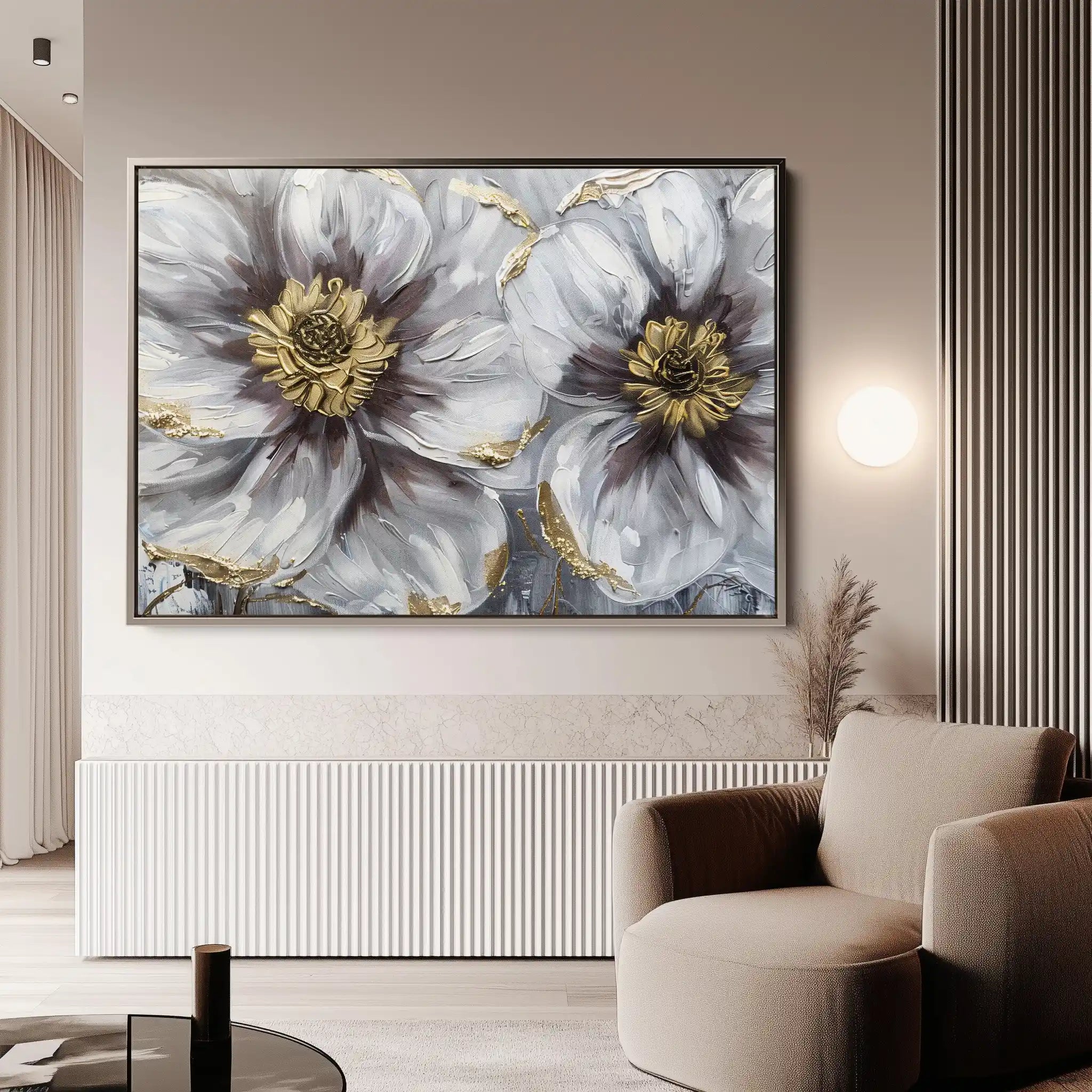 Floral Canvas Wall Art WAD581-F 90 x 60 cm / Stretched on hidden frame