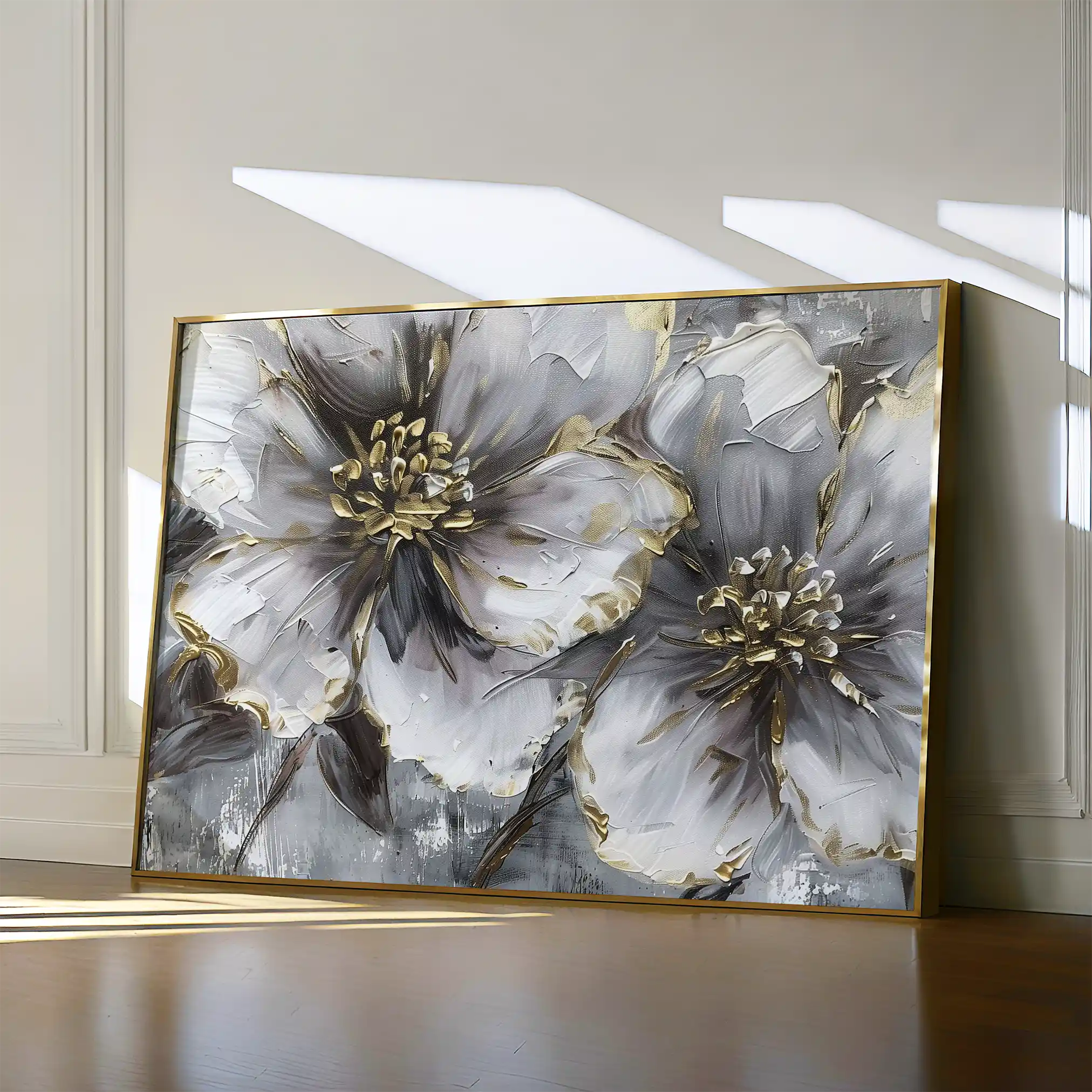 Floral Canvas Wall Art WAD582-F 90 x 60 cm / Stretched on hidden frame