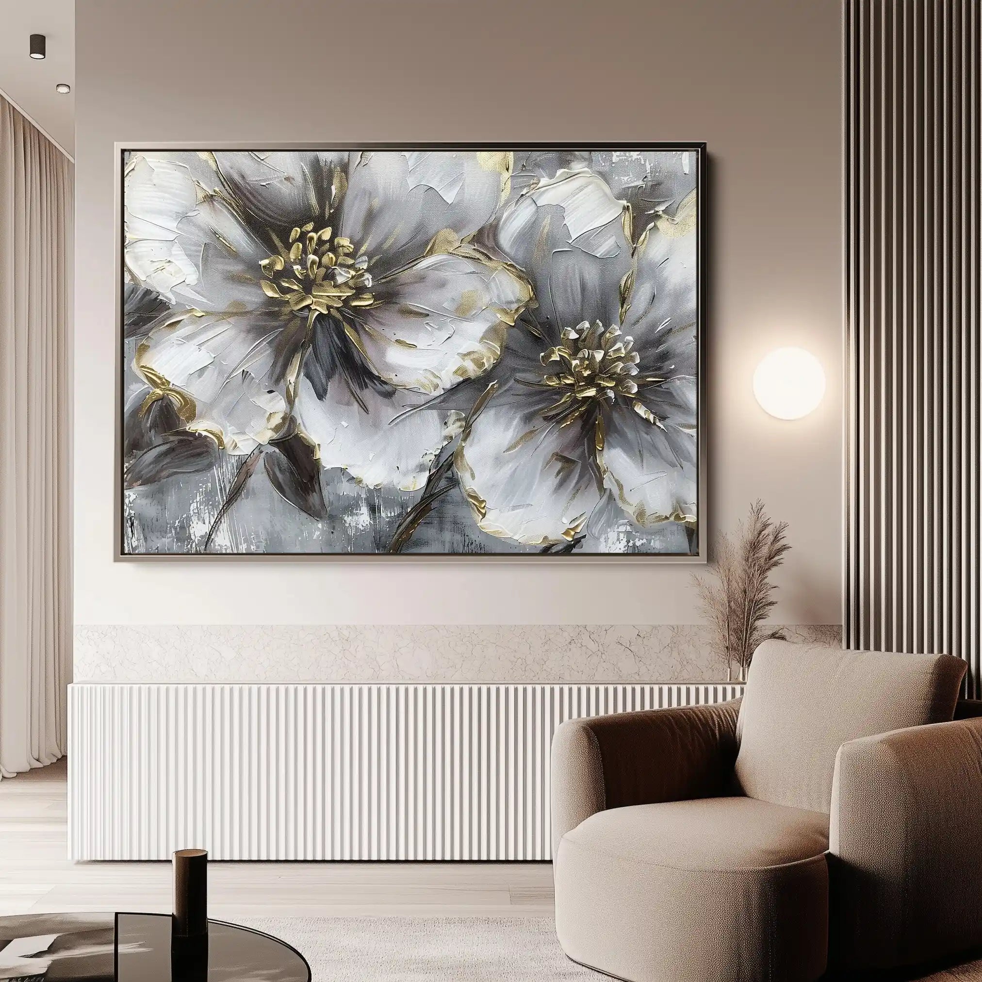 Floral Canvas Wall Art WAD582-F 90 x 60 cm / Stretched on hidden frame