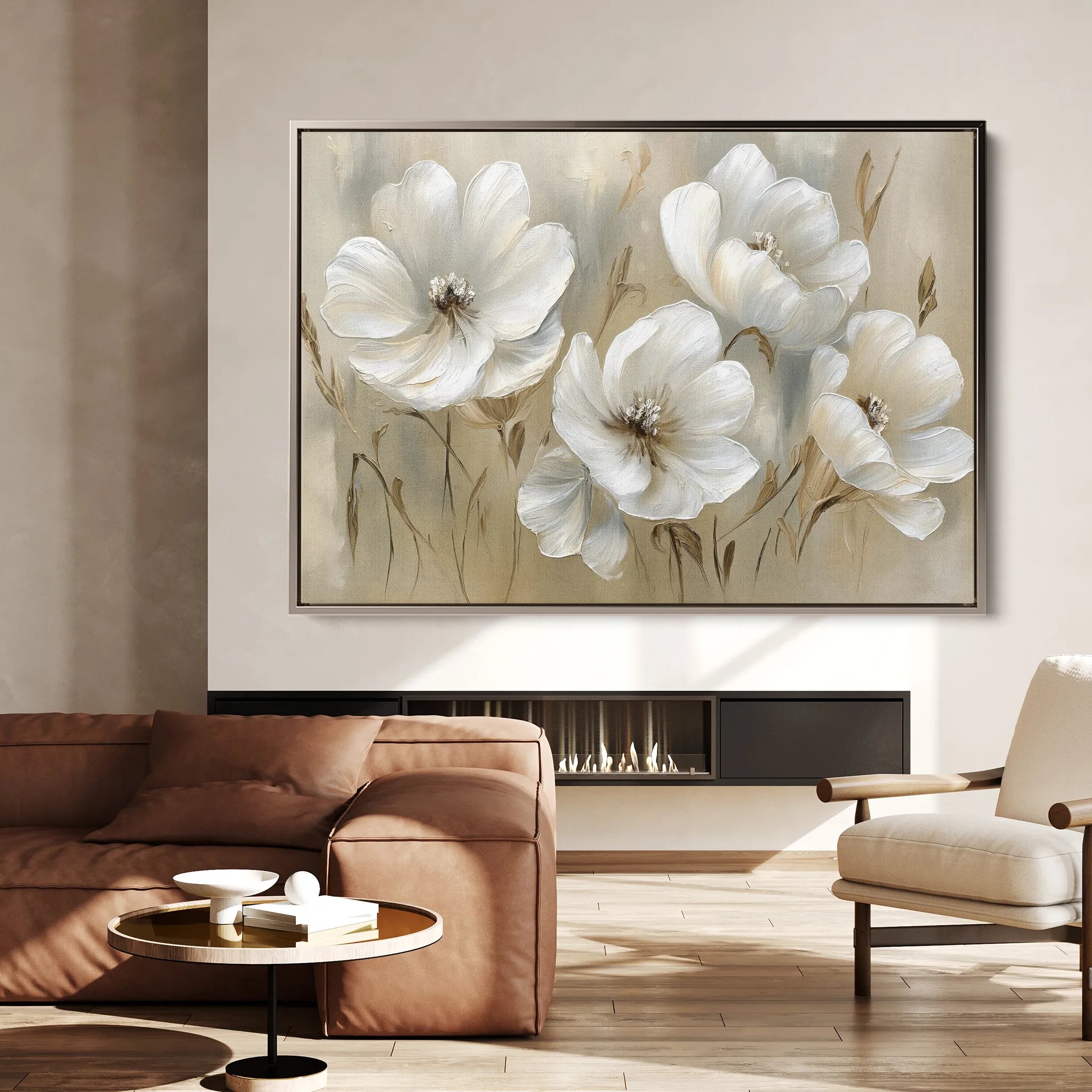 Floral Canvas Wall Art WAD583-F 90 x 60 cm / Stretched on hidden frame