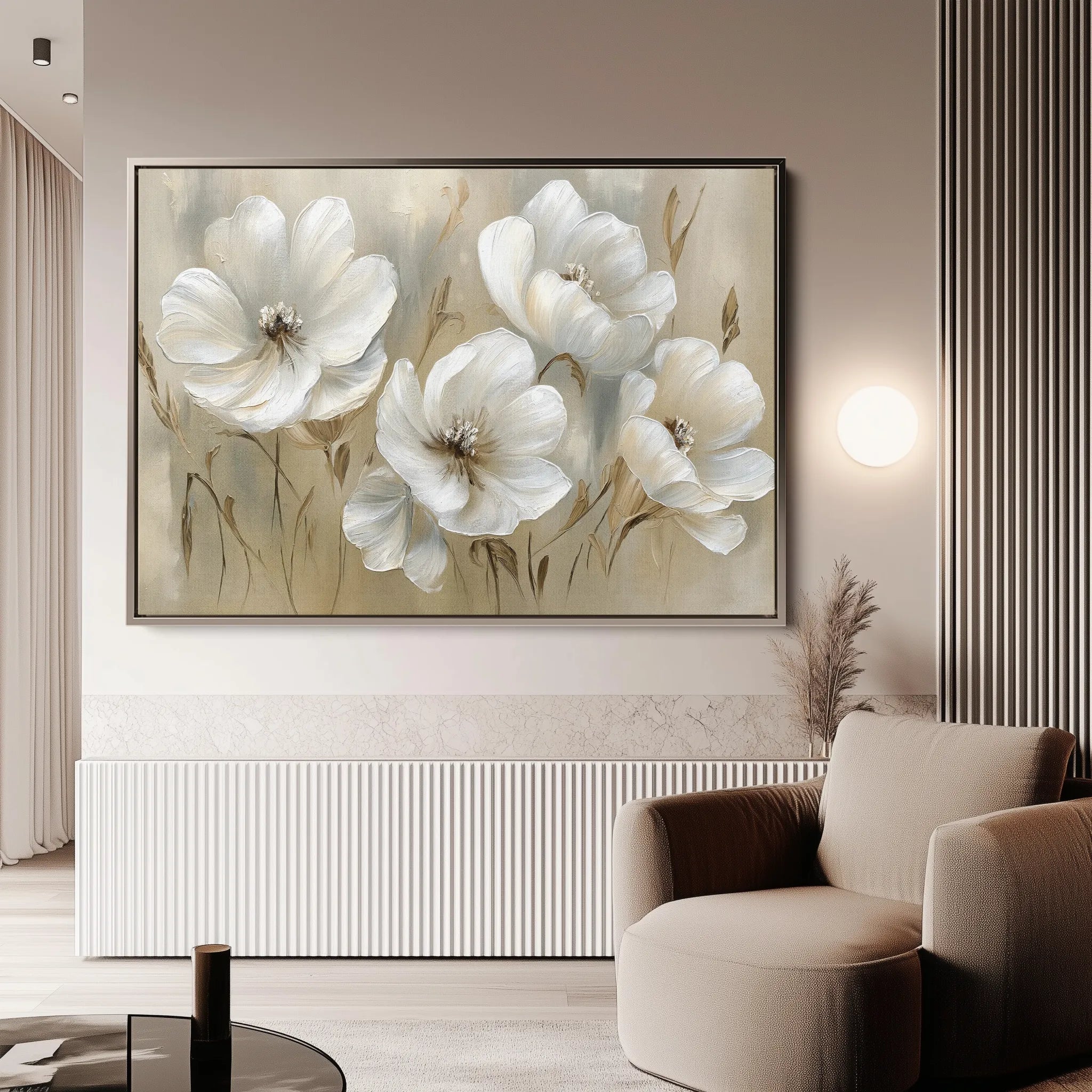 Floral Canvas Wall Art WAD583-F 90 x 60 cm / Stretched on hidden frame