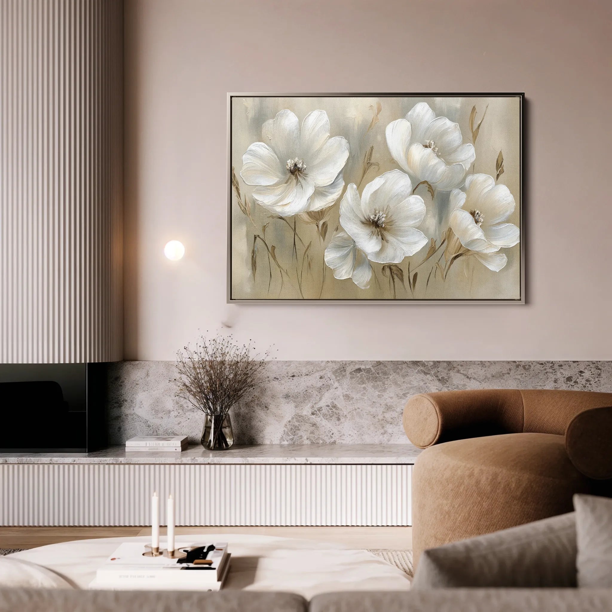 Floral Canvas Wall Art WAD583-F 90 x 60 cm / Stretched on hidden frame