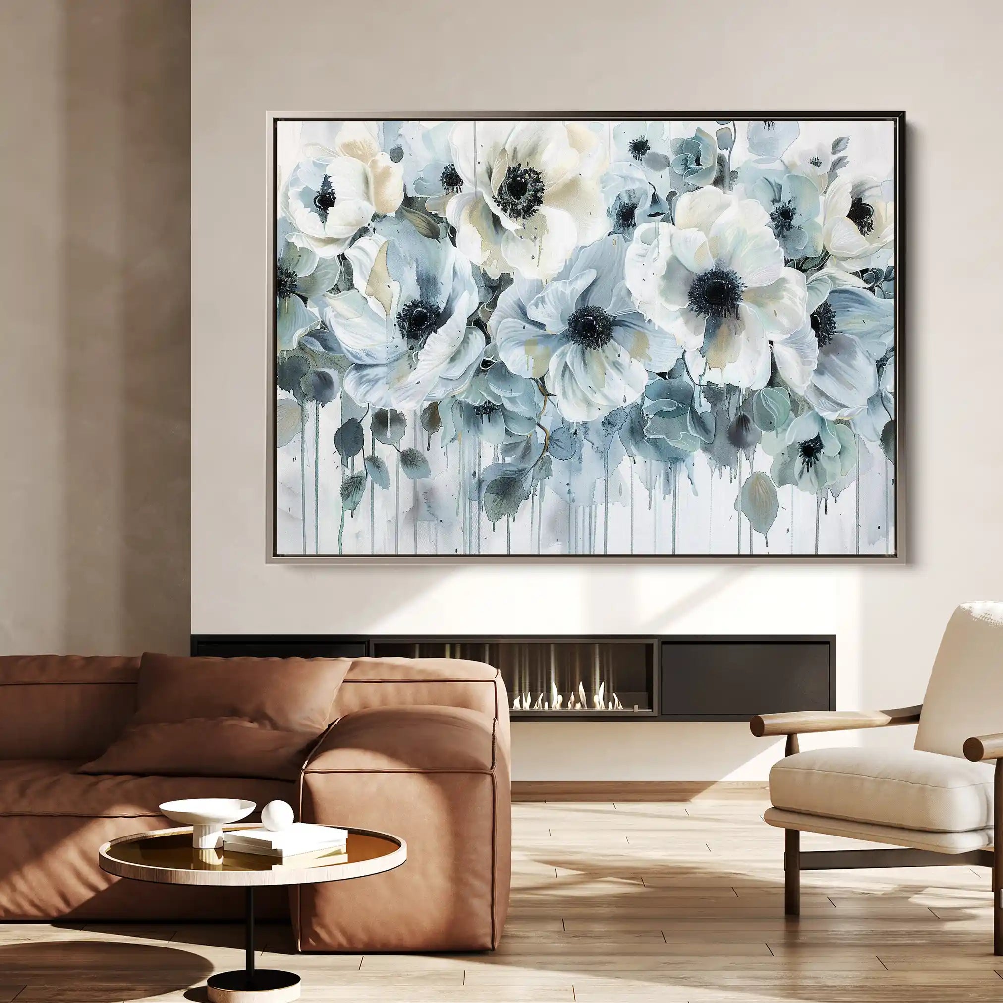 Floral Canvas Wall Art WAD585-F 90 x 60 cm / Stretched on hidden frame