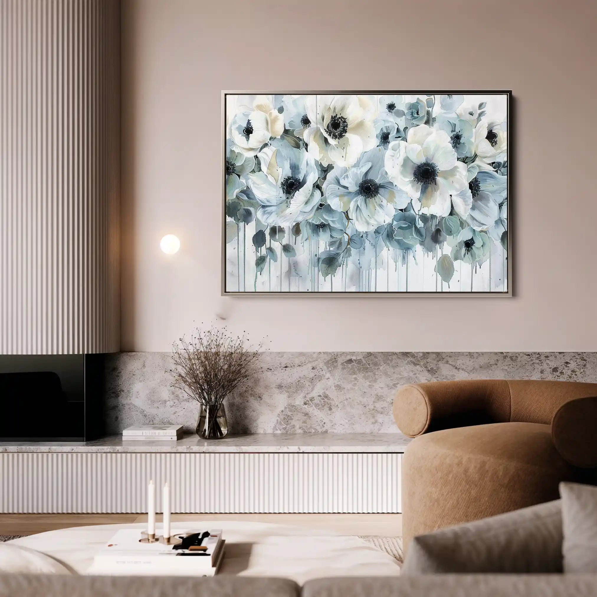 Floral Canvas Wall Art WAD585-F 90 x 60 cm / Stretched on hidden frame