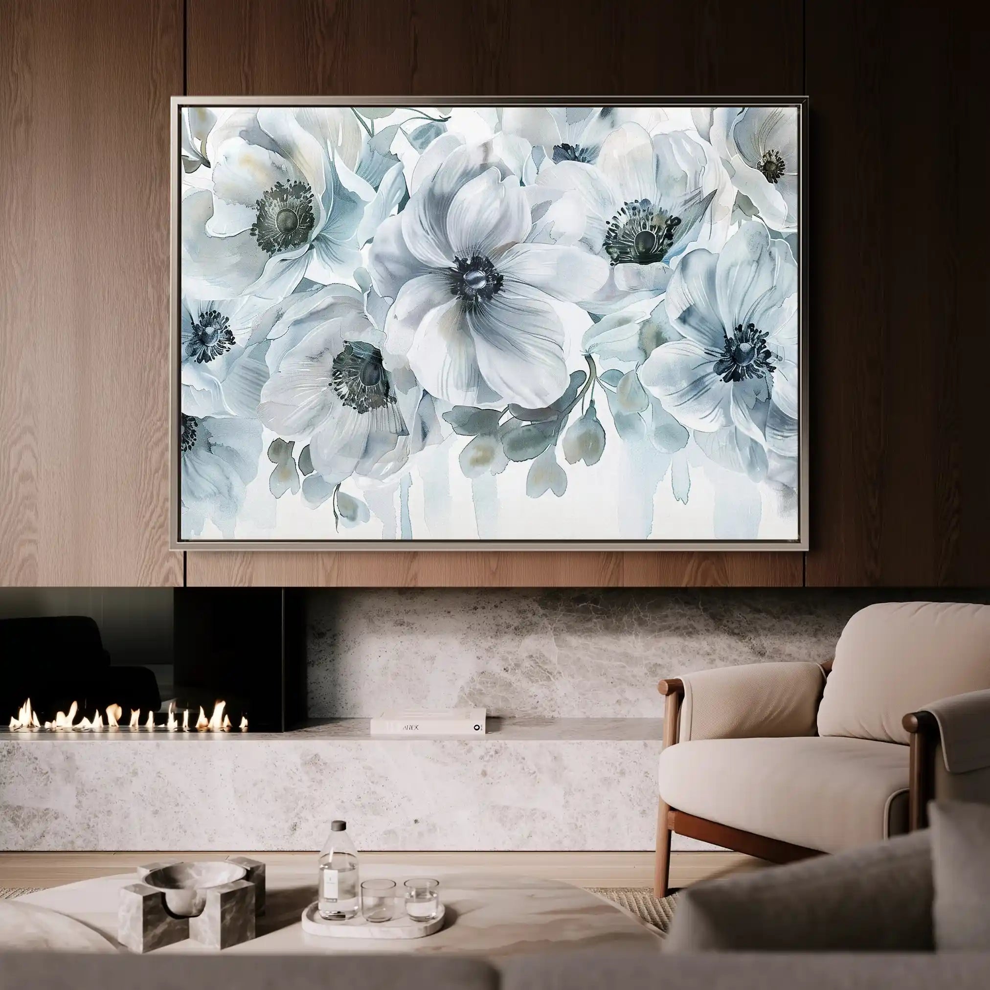 Floral Canvas Wall Art WAD586-F 90 x 60 cm / Stretched on hidden frame